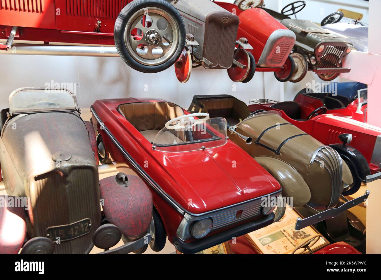 Collection of old pedal cars at Lakeland Motor Museum Stock Photo Alamy