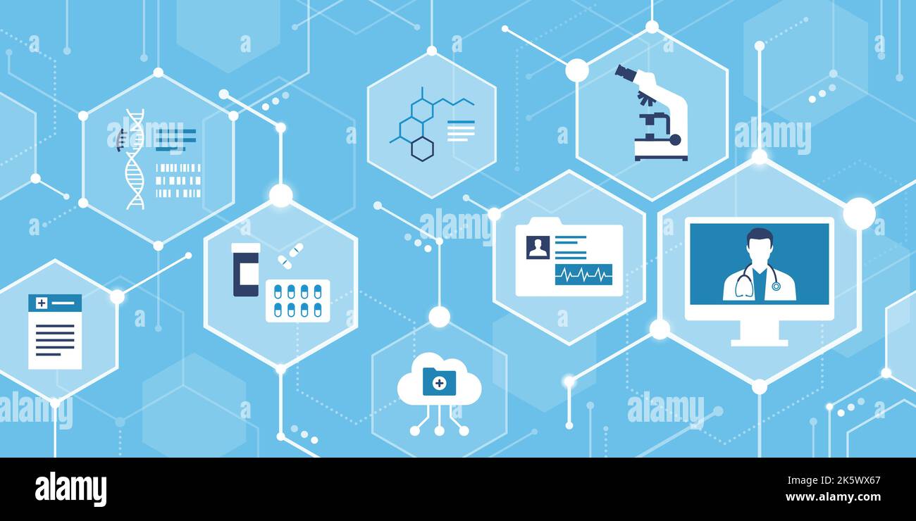 Prescription healthcare digital background Stock Vector Images - Alamy