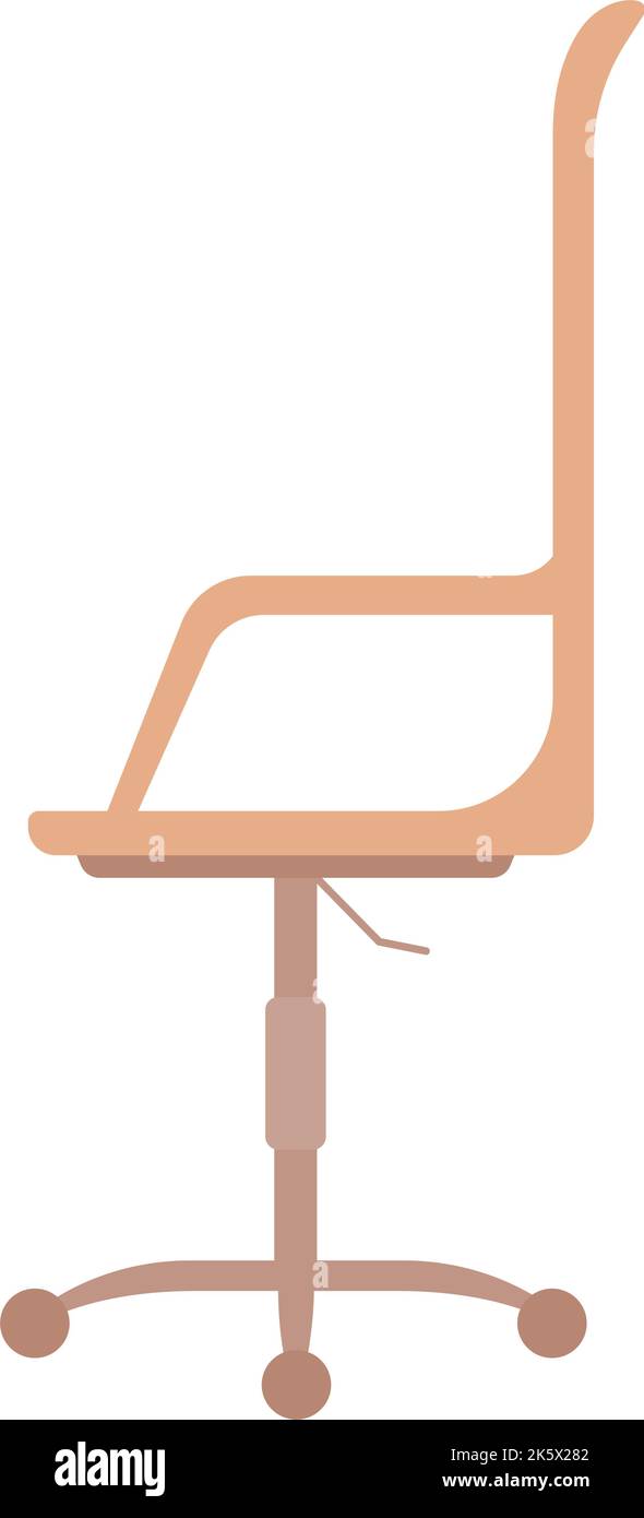Office chair semi flat color vector object Stock Vector