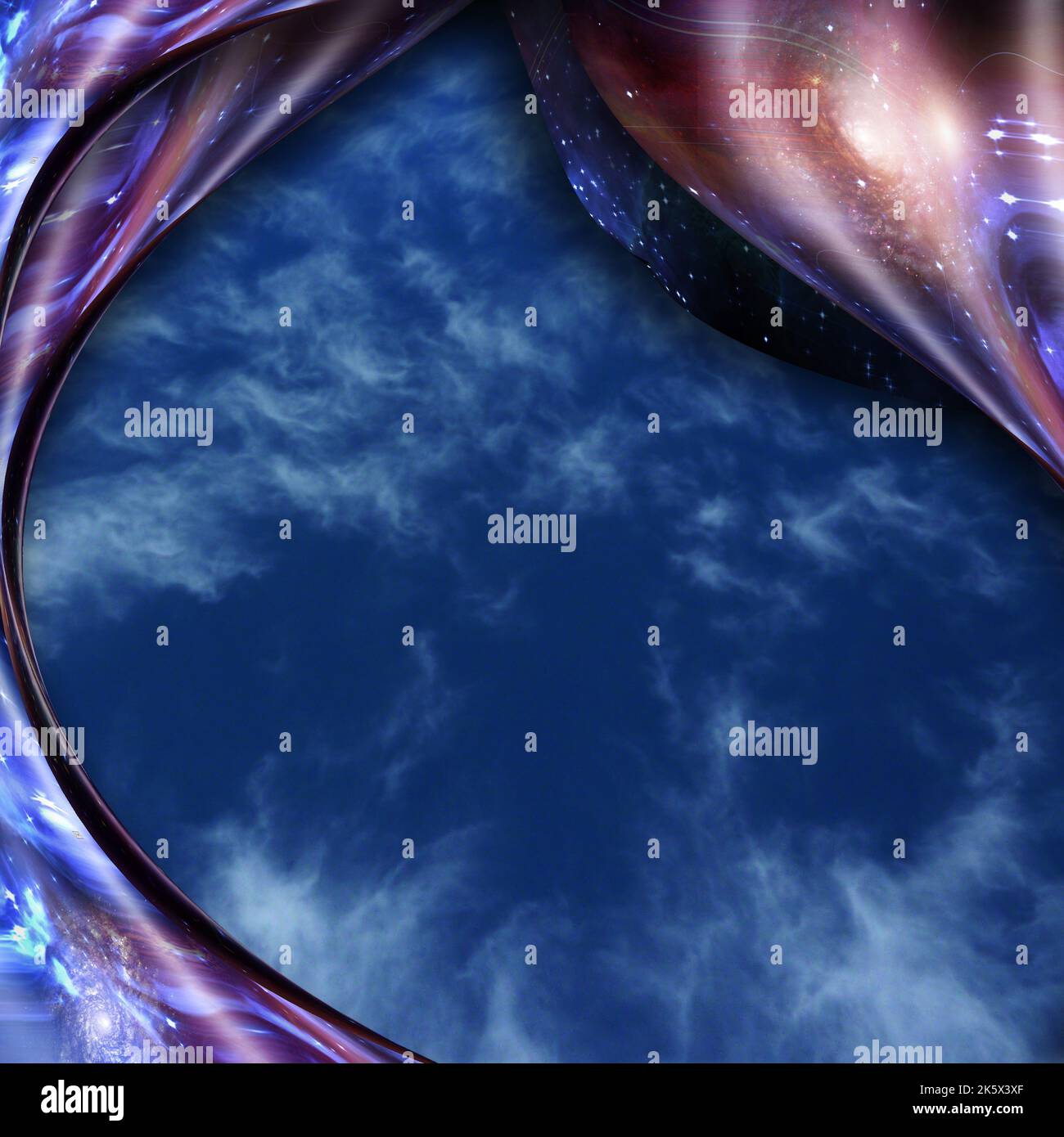 Sky Warped space. 3D rendering Stock Photo Alamy