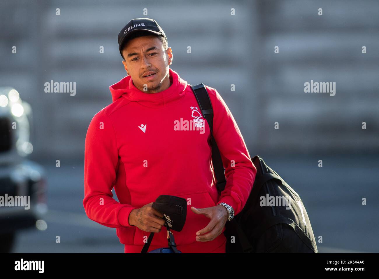 Jesse Ritchie Jesse Lingard #11 of Nottingham Forest arrives before the Premier ...