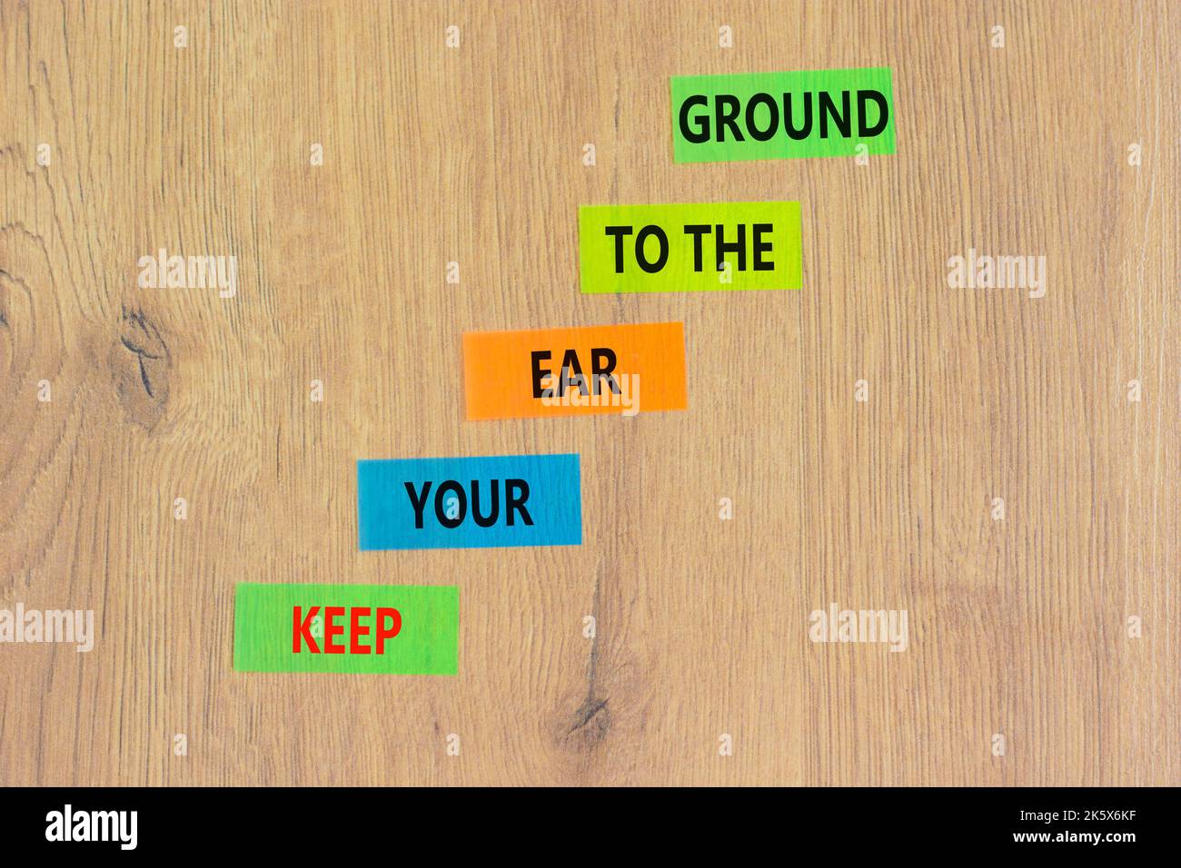Keep your ear to the ground symbol. Concept words Keep your ear on the