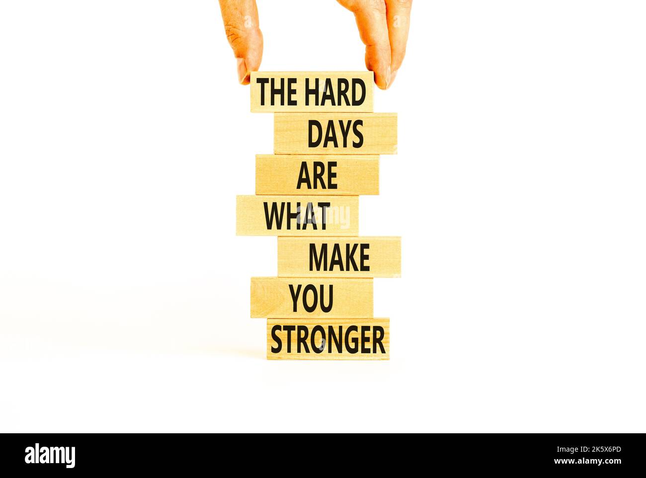 Support and be stronger symbol. Concept words The hard days are what