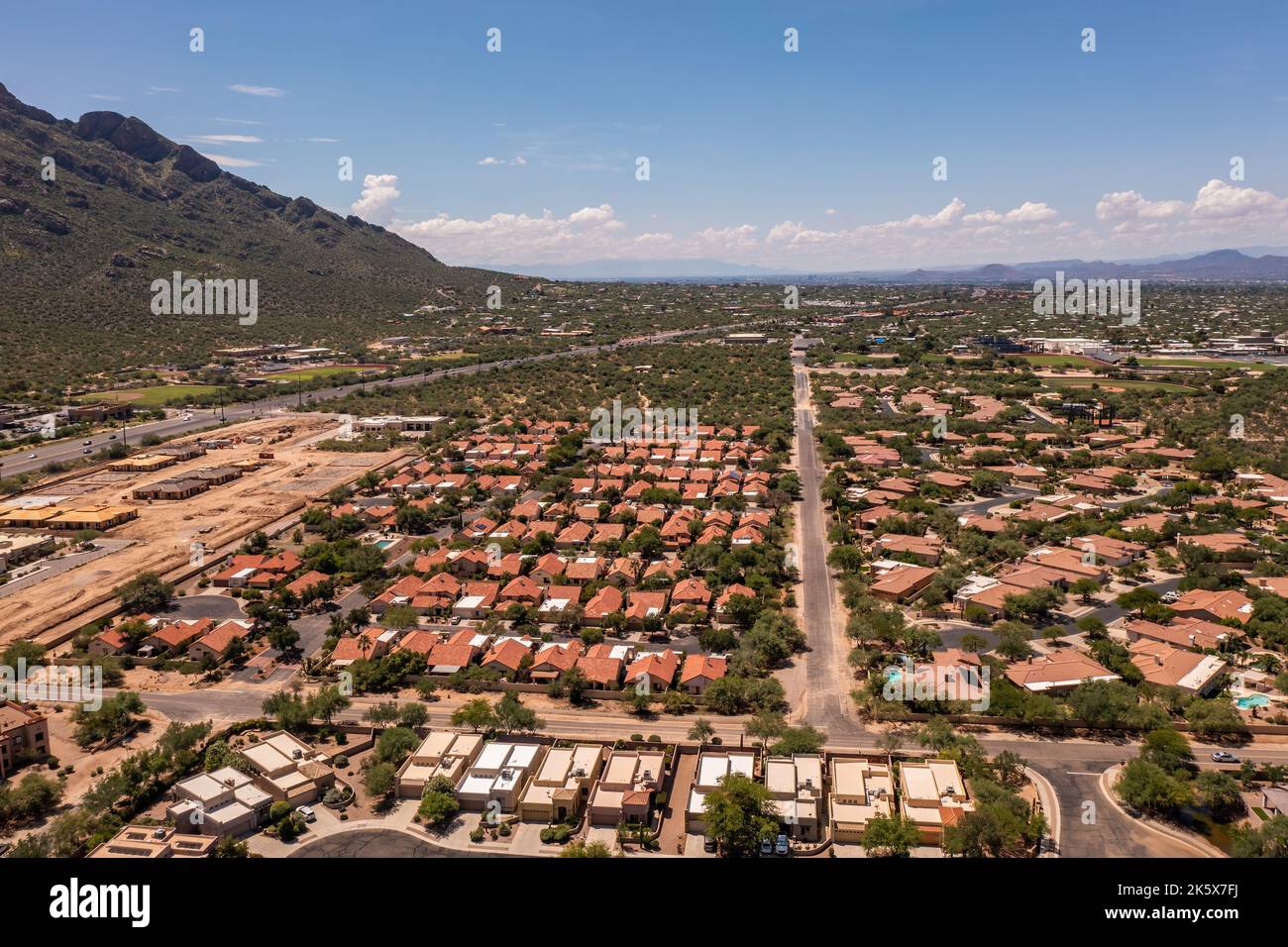 Real estate in Oro Valley, suburb of Tucson, Arizona, USA.  Stock Photo