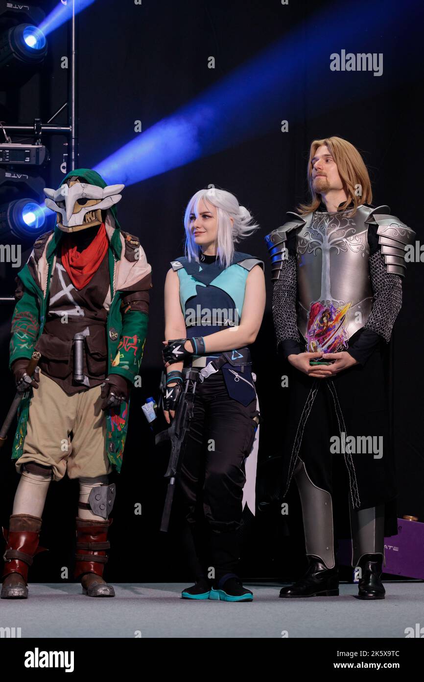Poland, Poznan - October 09, 2022: Poznan Game Arena, video game characters, cosplay. Stock Photo