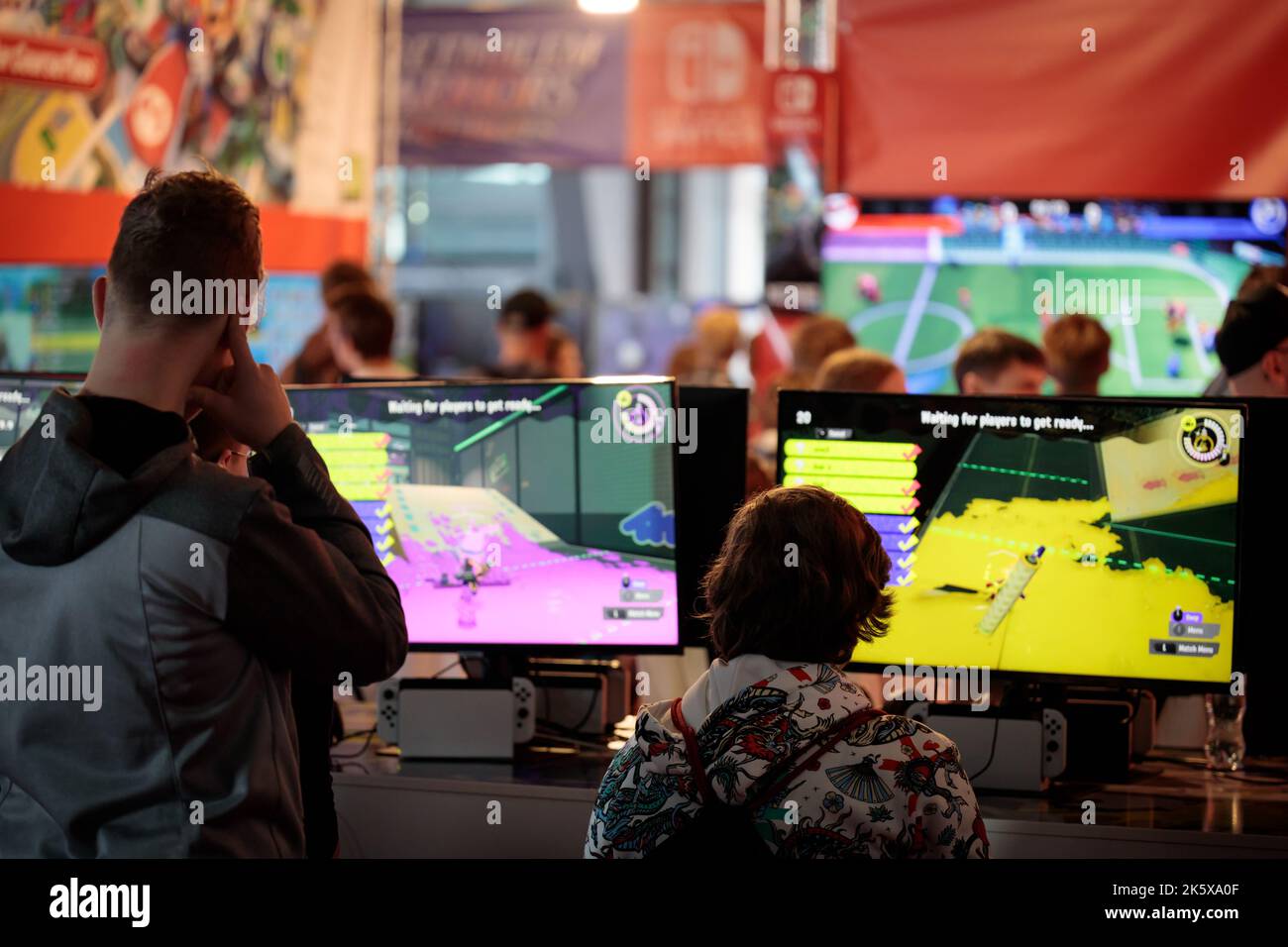 Poland, Poznan - October 09, 2022: Video game fair in, gaming hardware
