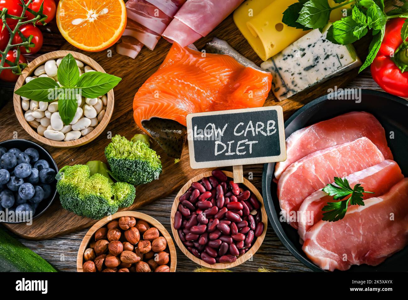 Lowcarbohydrate diet products for weight loss Stock Photo Alamy