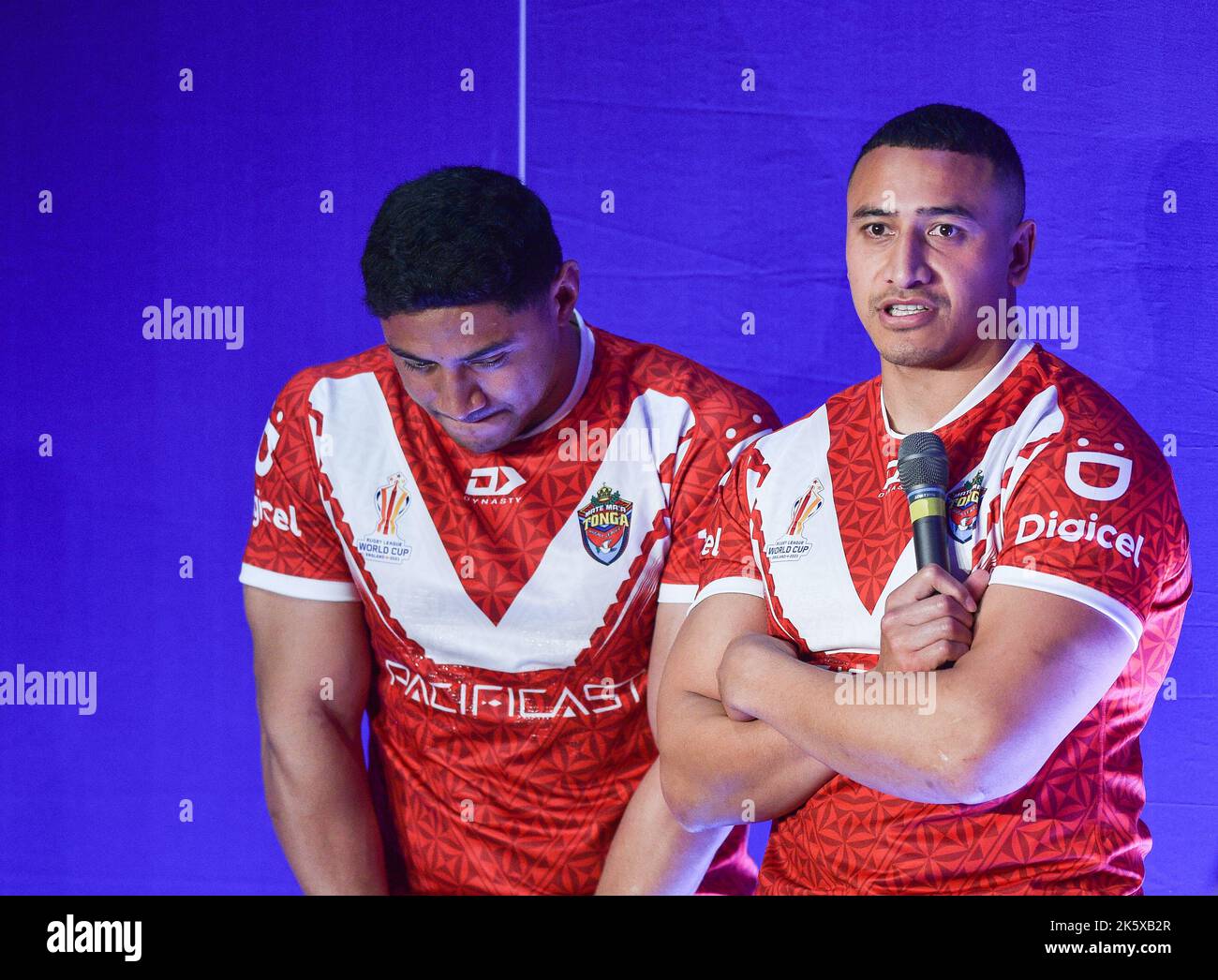 Manchester, England - 10th October 2022 -  Rugby League World Cup RLWC 2021 Launch,  vs   at Science Museum, Manchester, UK Stock Photo