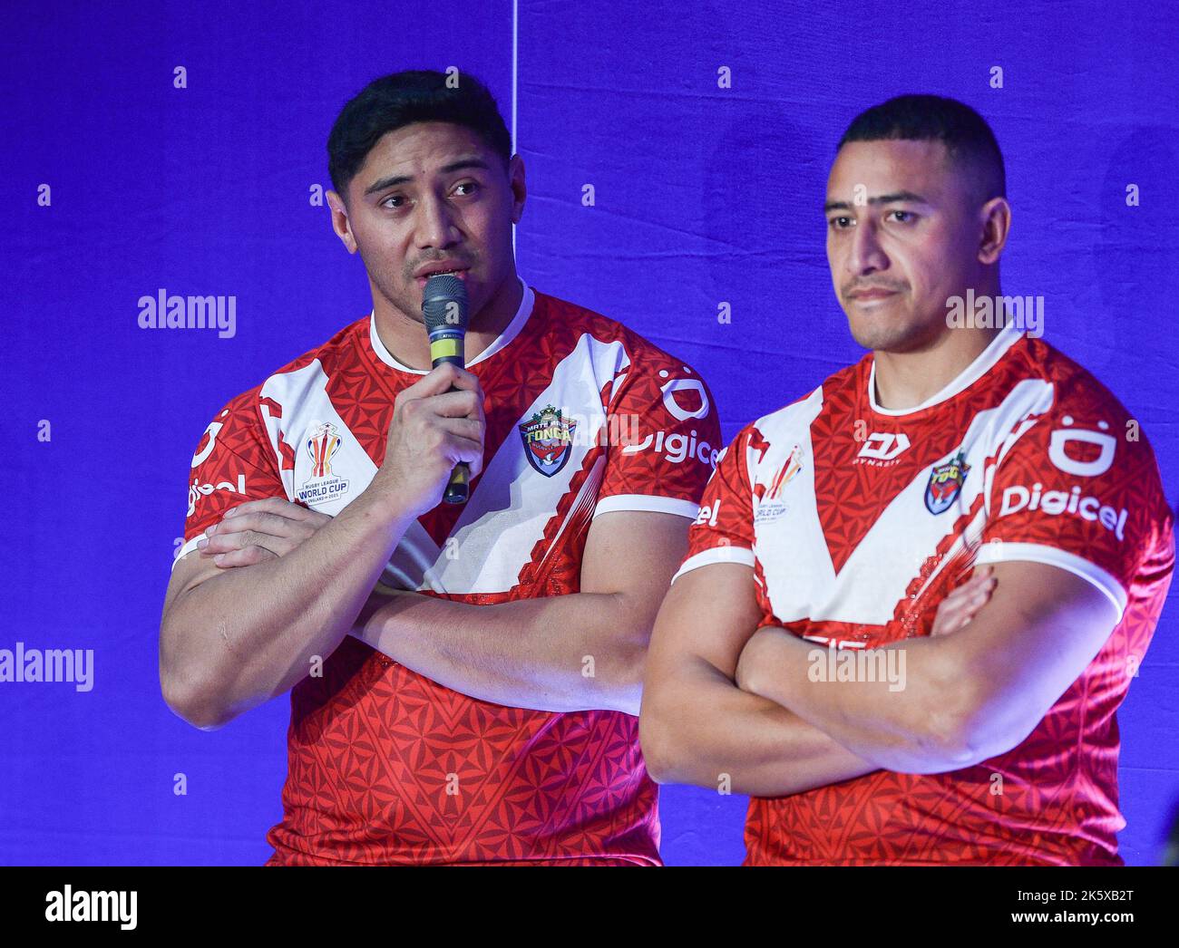 Manchester, England - 10th October 2022 -  Rugby League World Cup RLWC 2021 Launch,  vs   at Science Museum, Manchester, UK Stock Photo