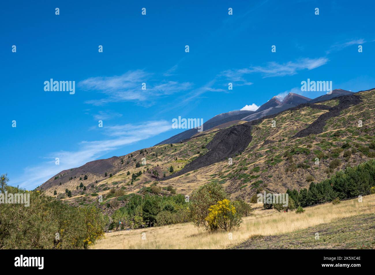 The summit of the Etna volcano with the summit craters Stock Photo - Alamy