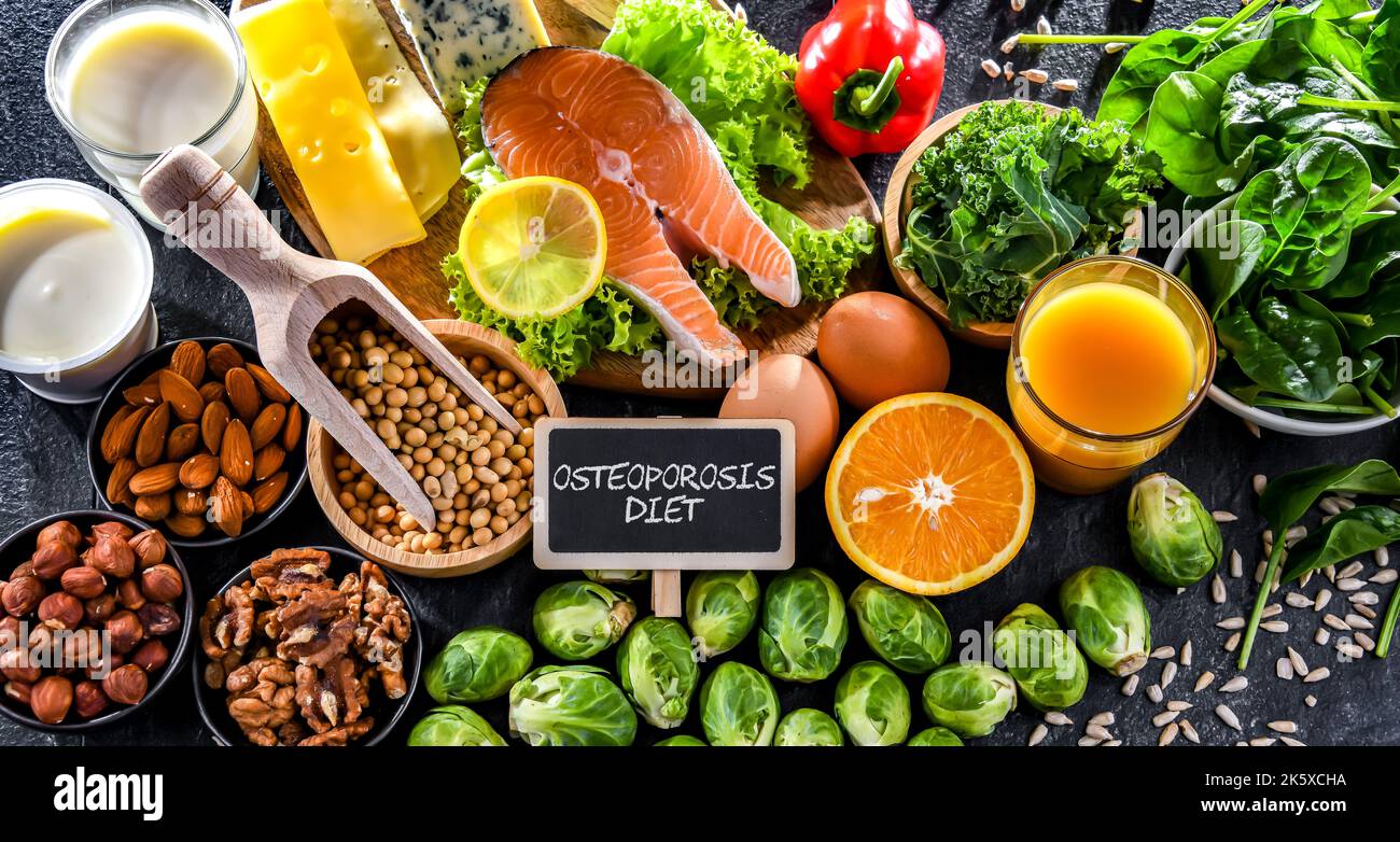 Food products for osteoporosis and healthy bones Stock