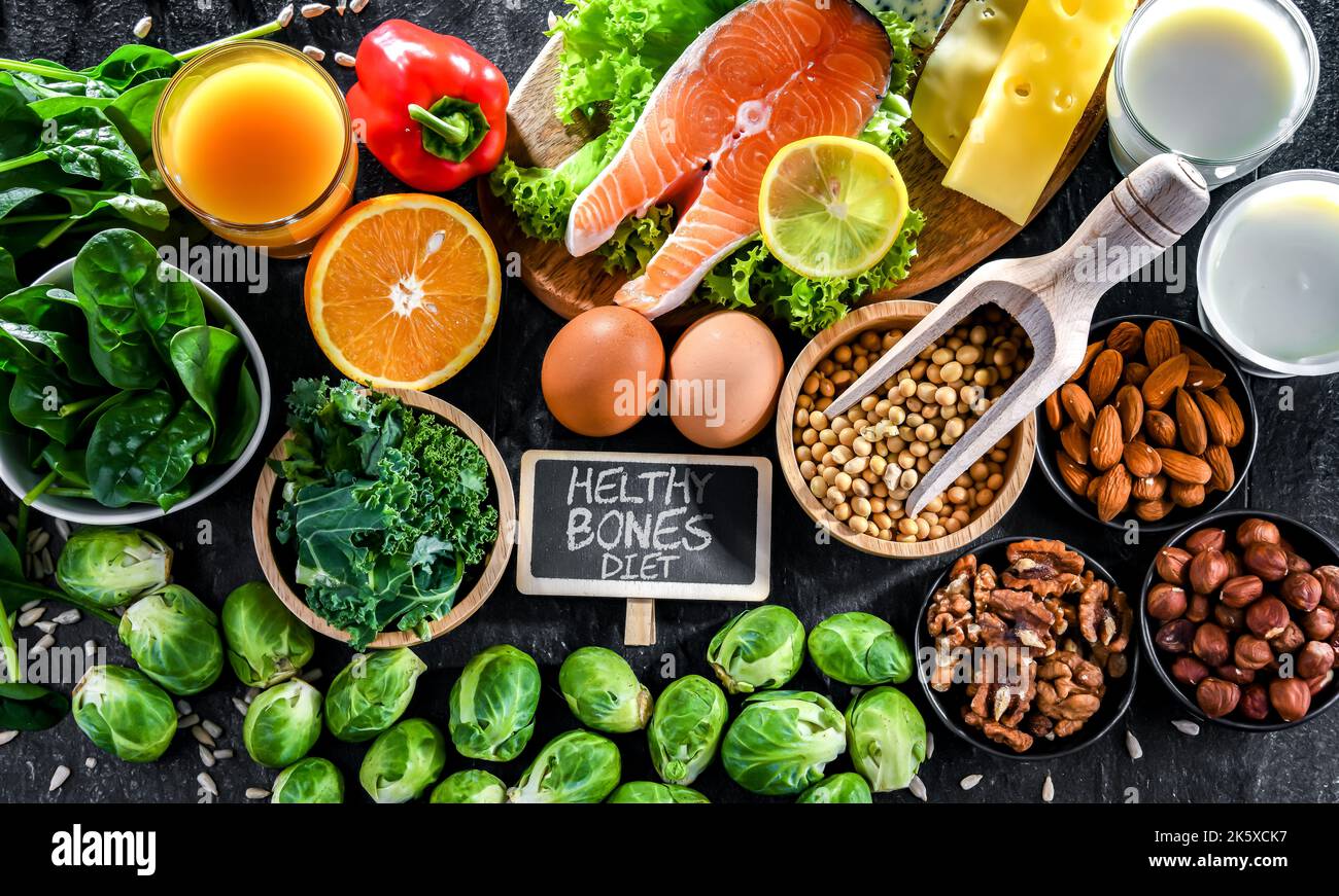 Food products for osteoporosis and healthy bones Stock