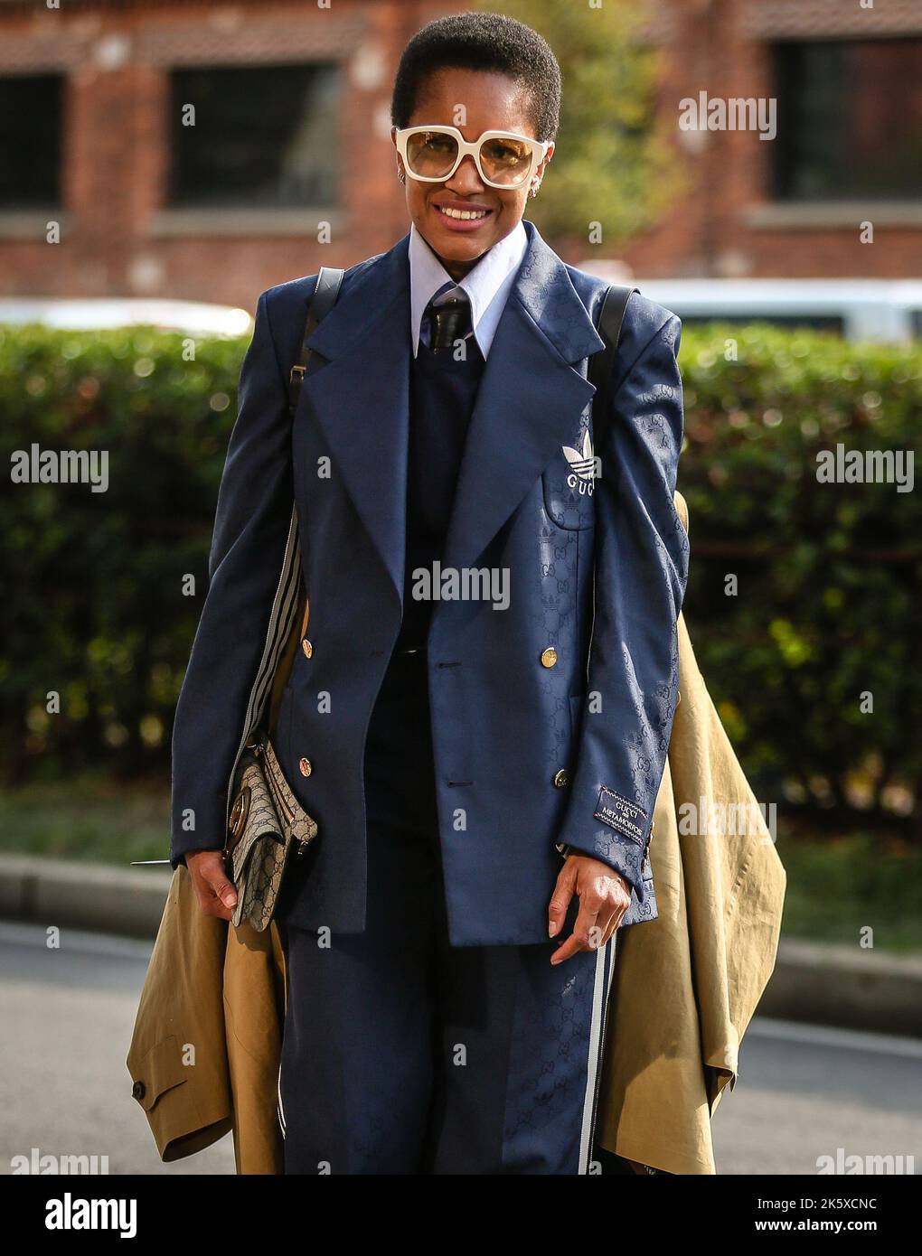 MILAN, Italy- September 23 2022: Tamu McPherson on the street in Milan. Stock Photo