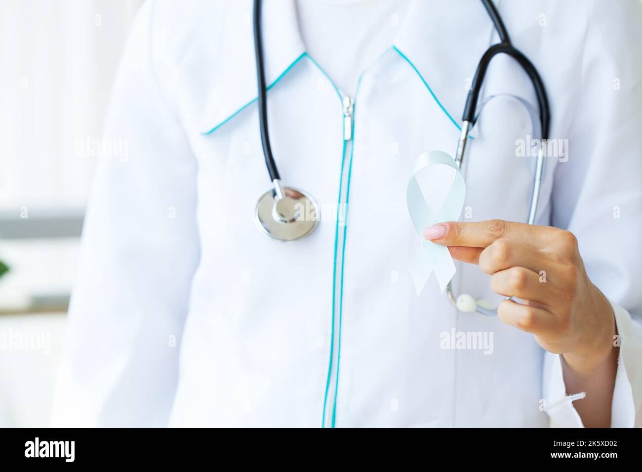 White symbolic ribbon, in defense of a traditional family on a white ...