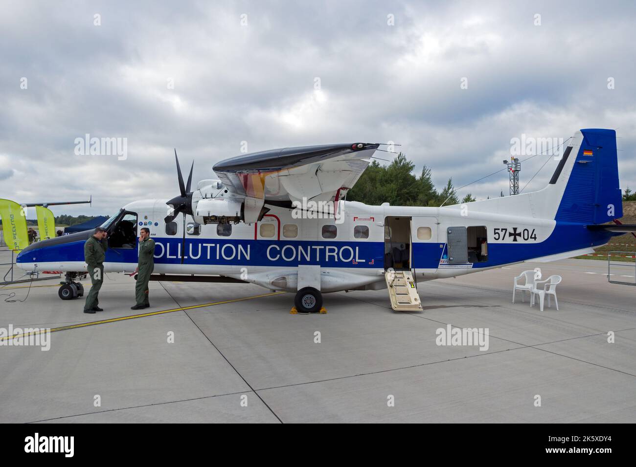Dornier Do-228NG Special Mission Aircraft (Coastguard, Pollution Control) of the German Navy at Fliegerhorst Laage, August 23, 2014 Stock Photo