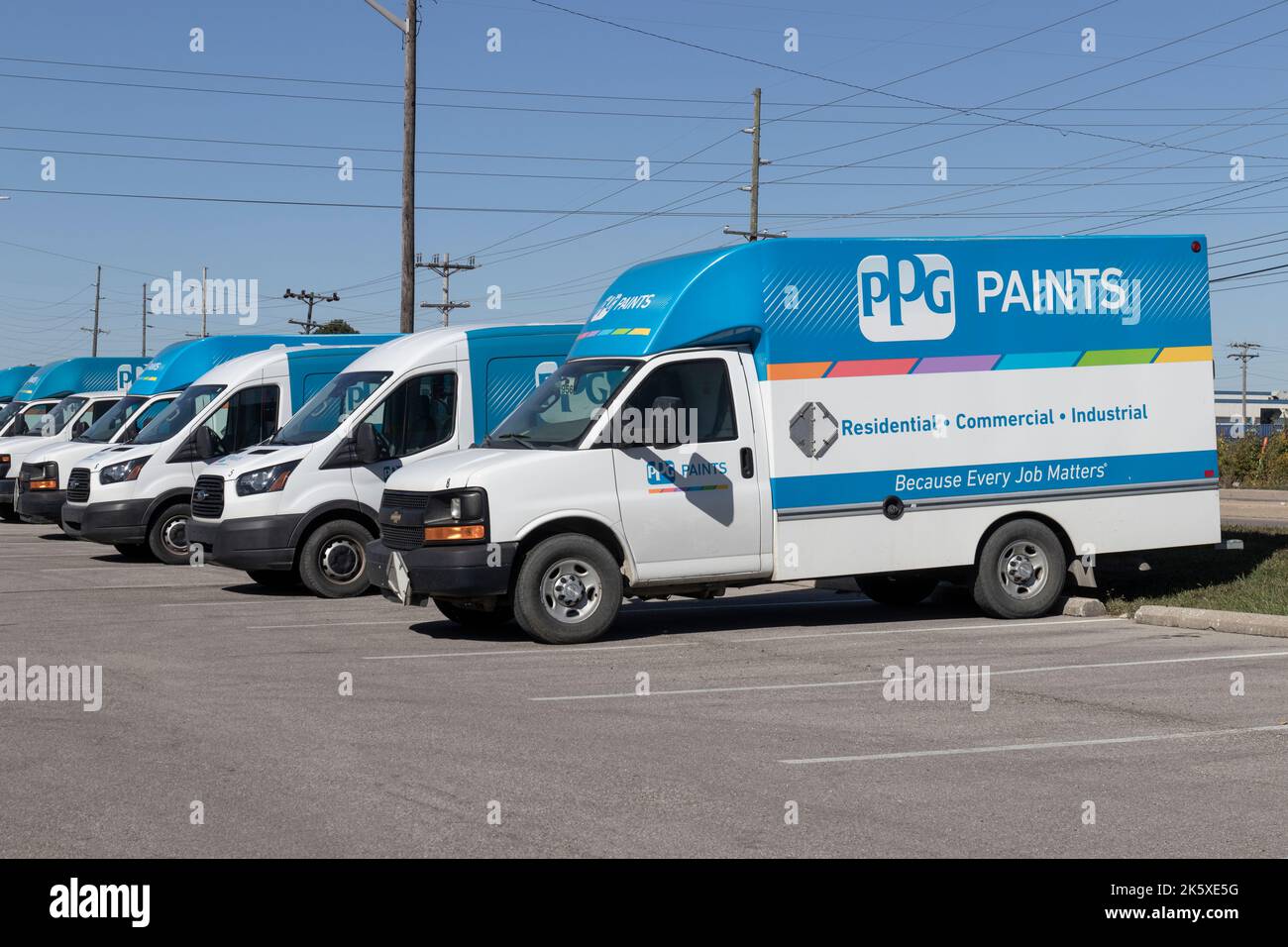 Indianapolis Circa October 2022 PPG Paints delivery van. PPG Industries, is a supplier of