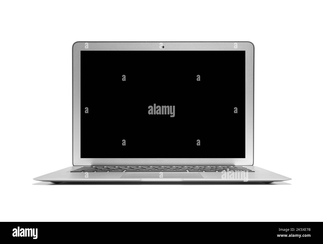 Modern laptop isolated on white Stock Photo - Alamy