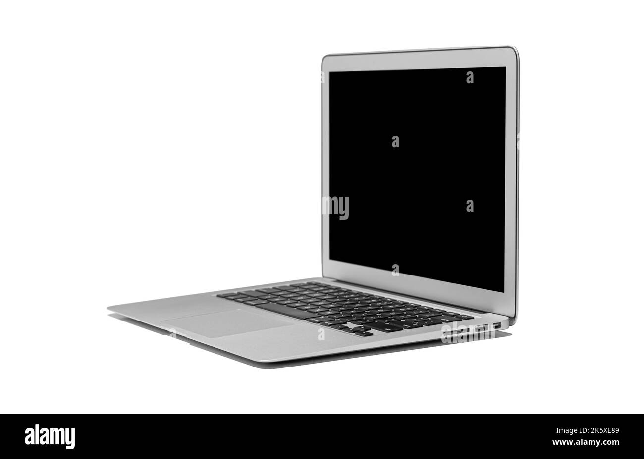 Modern laptop isolated on white Stock Photo - Alamy