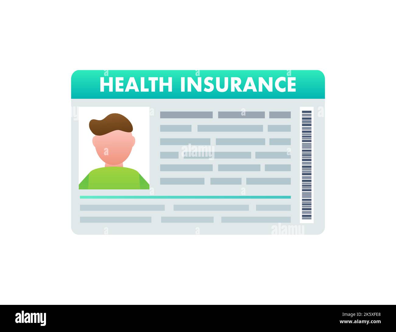 Health insurance concept. Medical document, clipboard. Vector