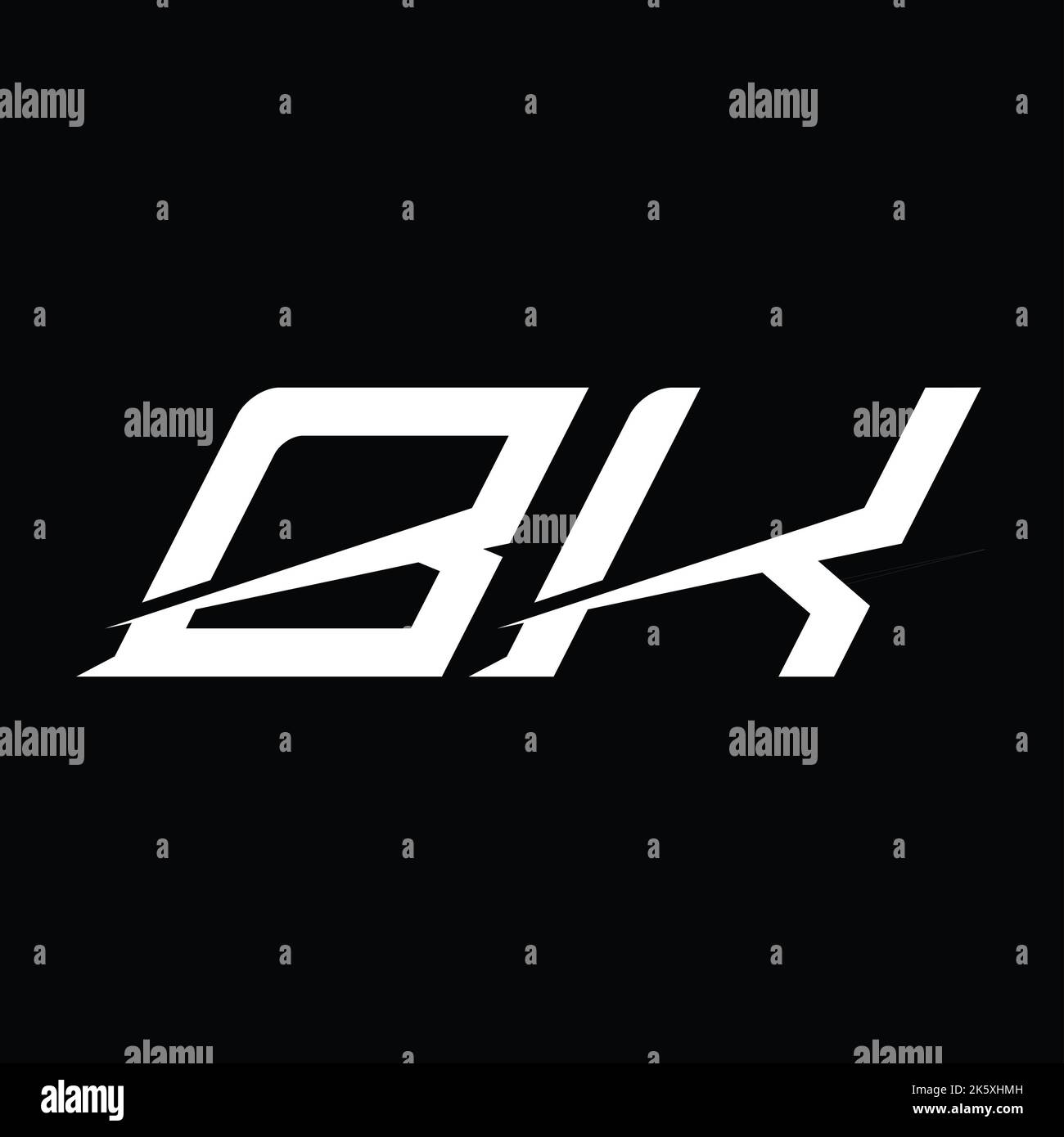 BK Logo monogram letter with slice style design template Stock Photo ...