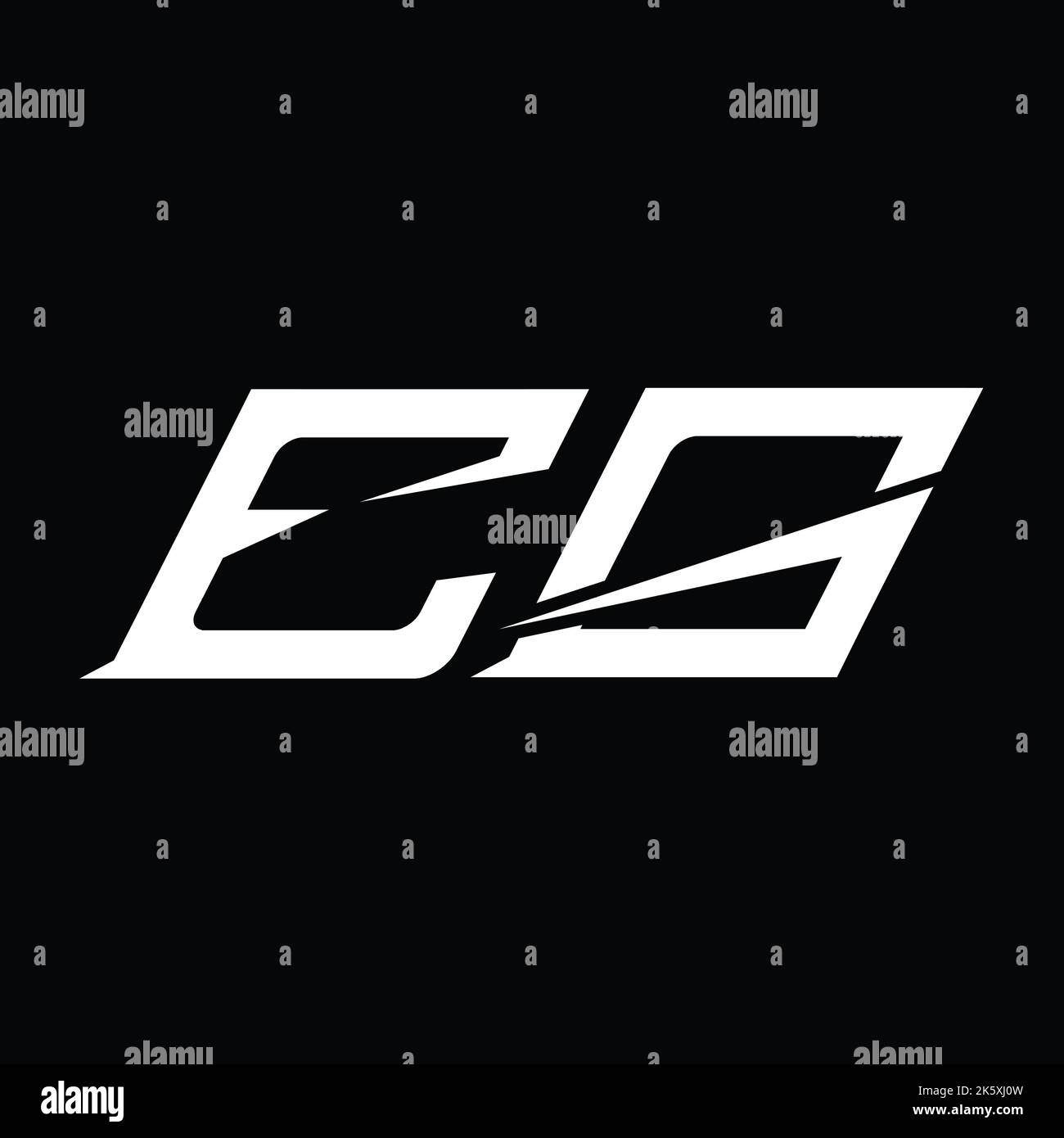EG Logo monogram letter with slice style design template Stock Photo ...