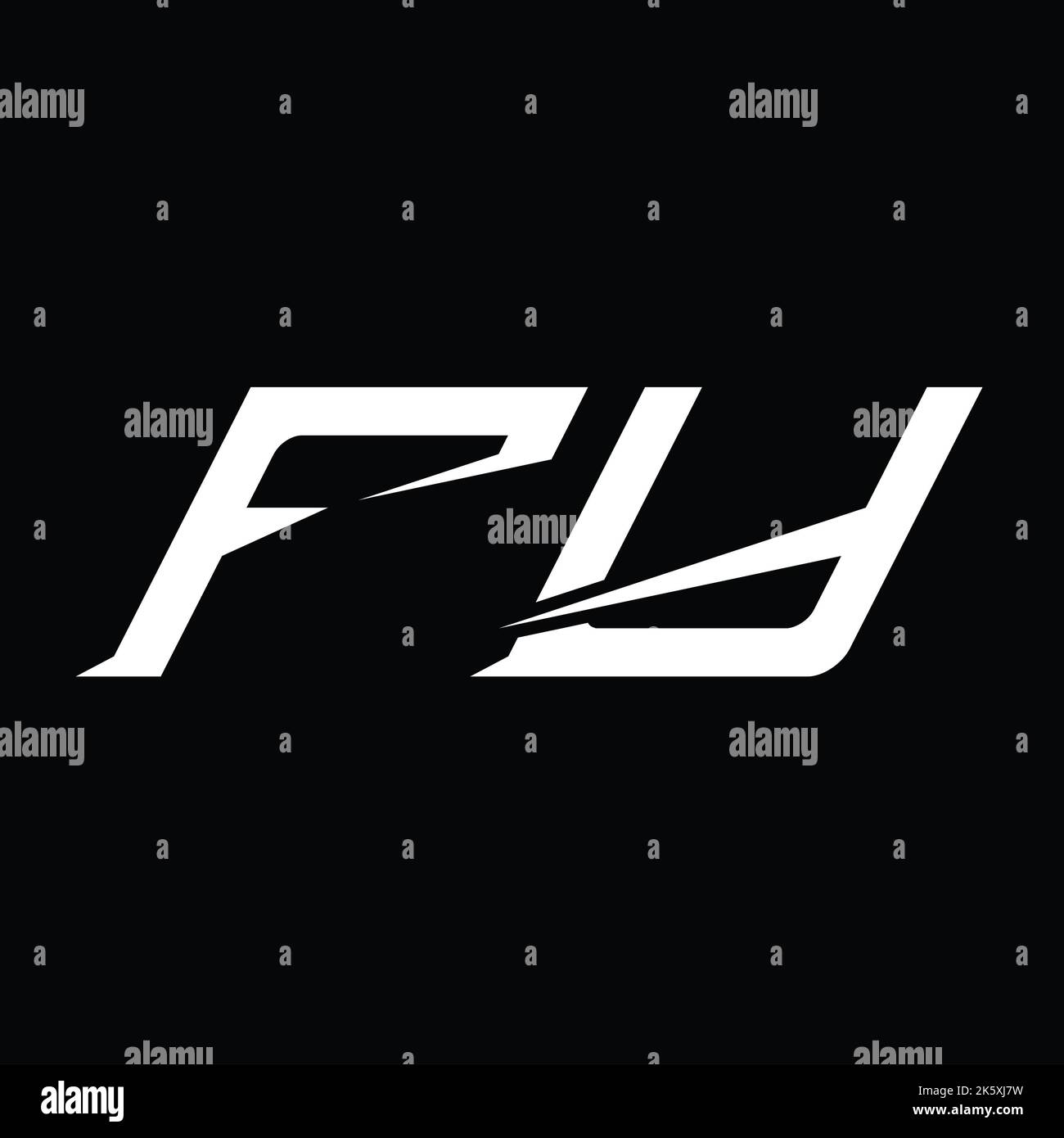 FY Logo monogram letter with slice style design template Stock Photo ...