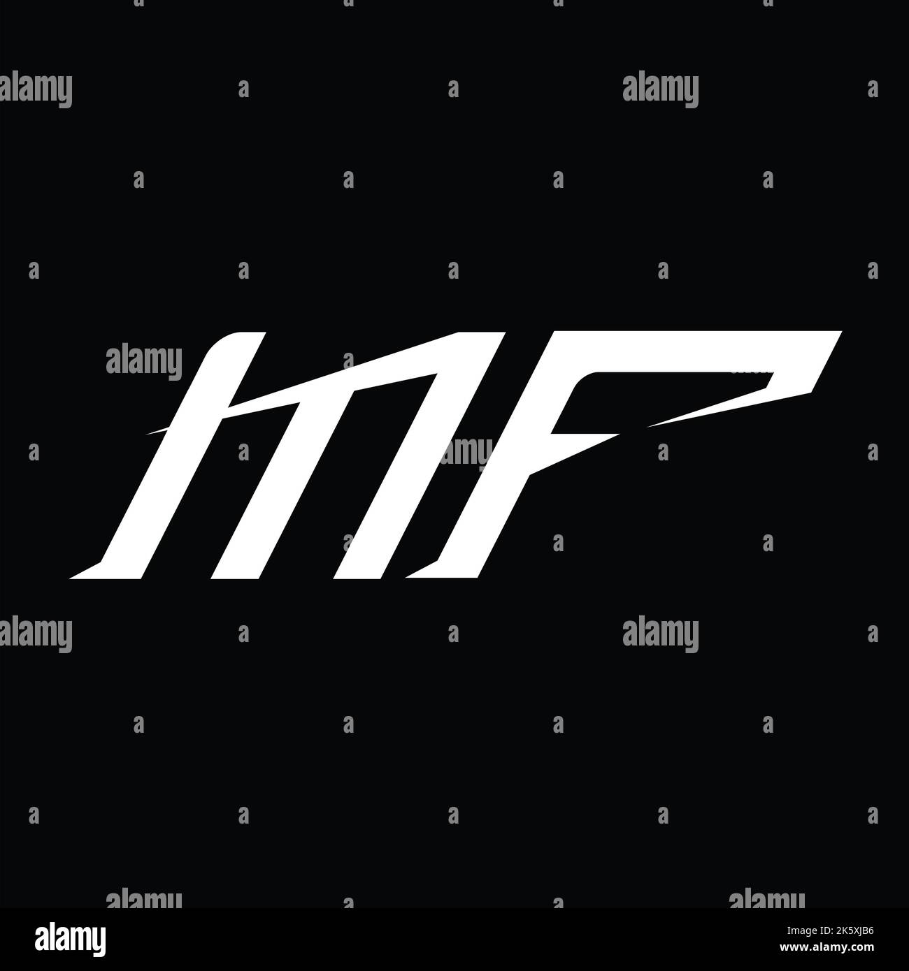 MF Logo monogram letter with slice style design template Stock Photo ...