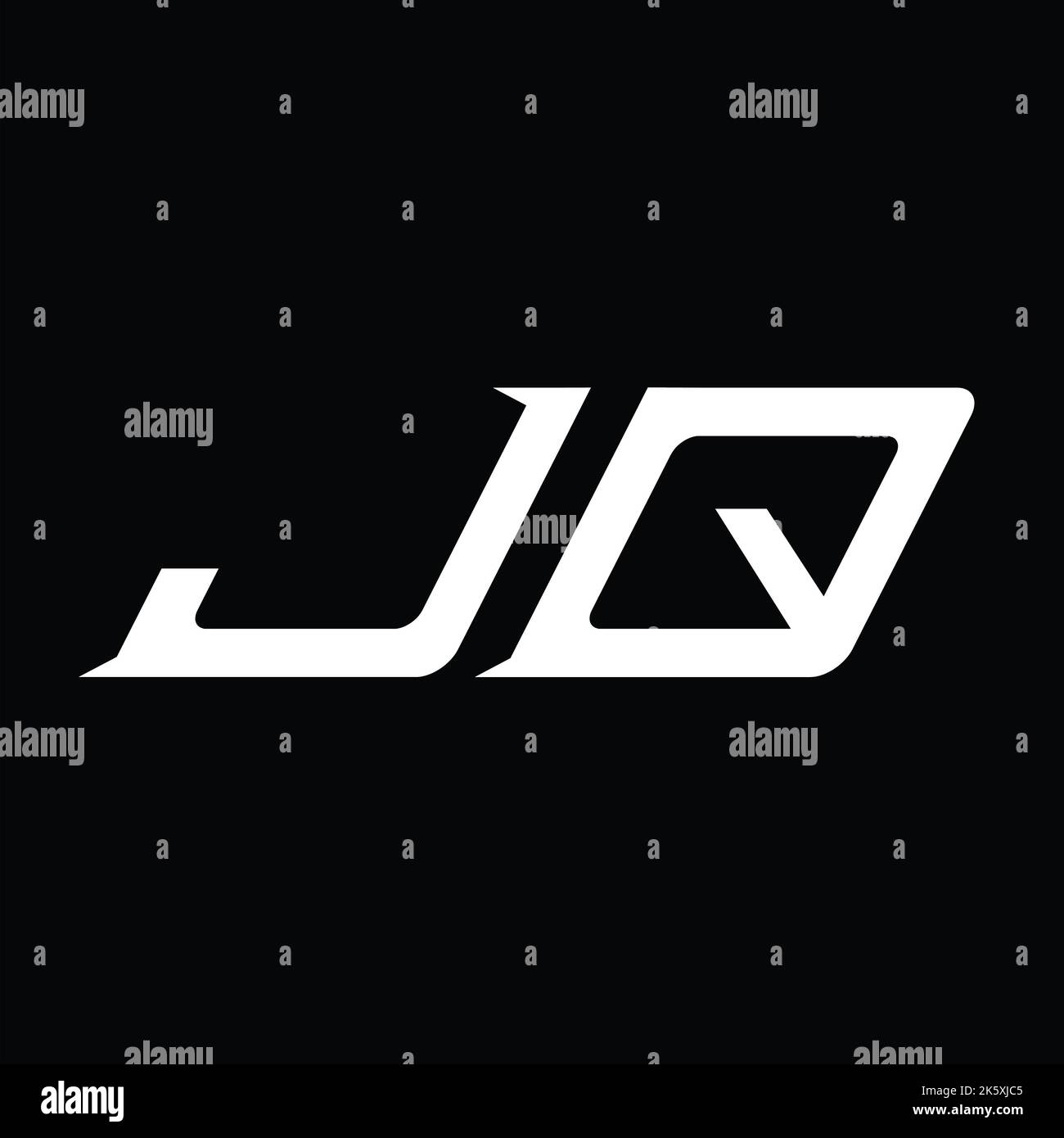 JQ Logo monogram letter with slice style design template Stock Photo ...