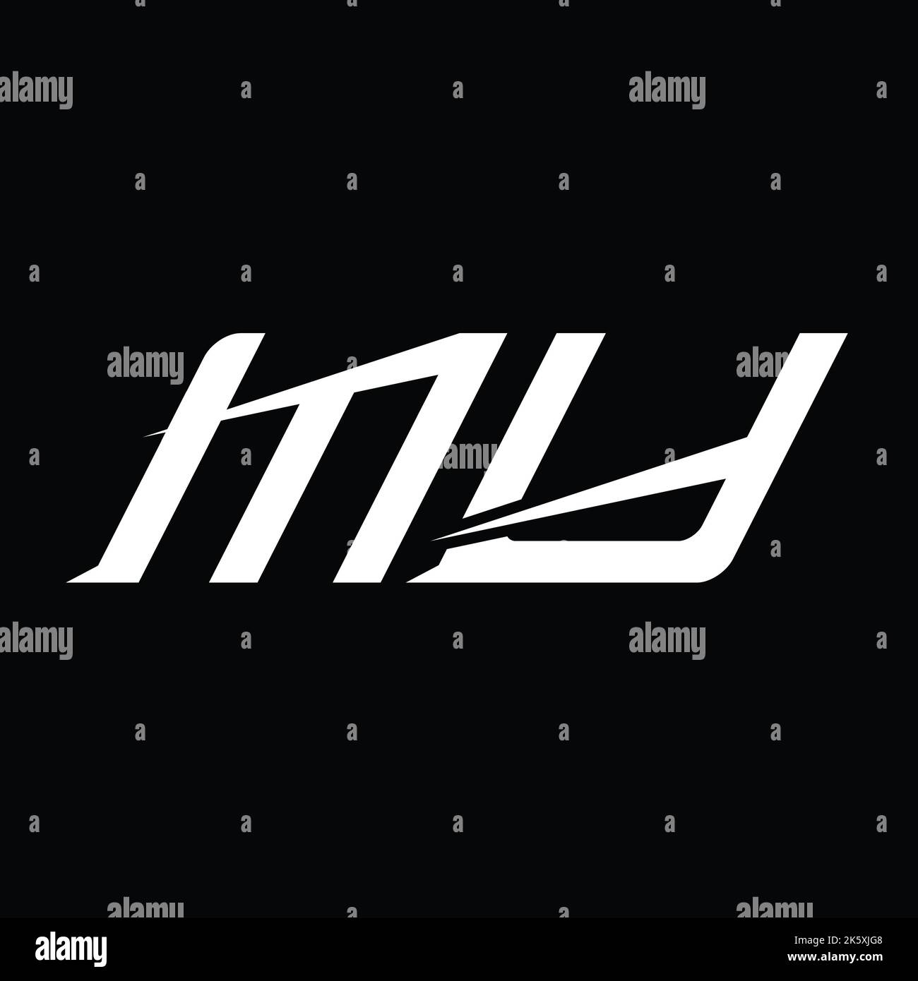 MY Logo monogram letter with slice style design template Stock Photo ...