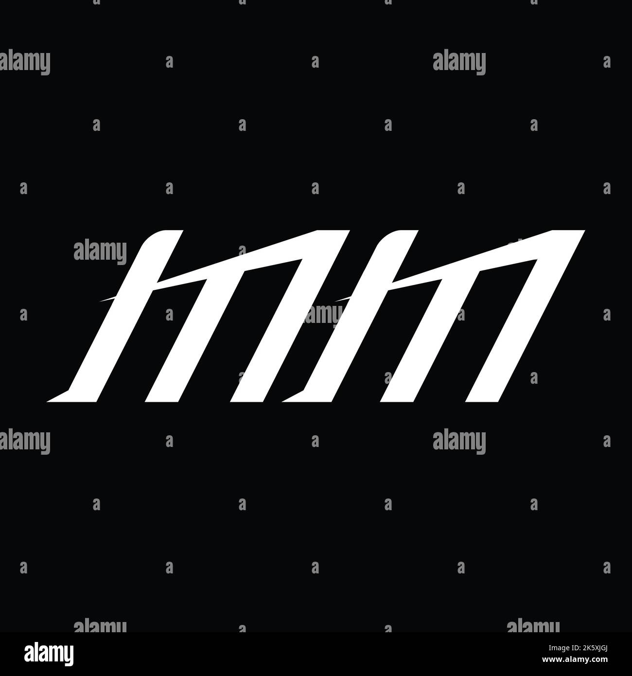 MM Logo monogram letter with slice style design template Stock Photo ...