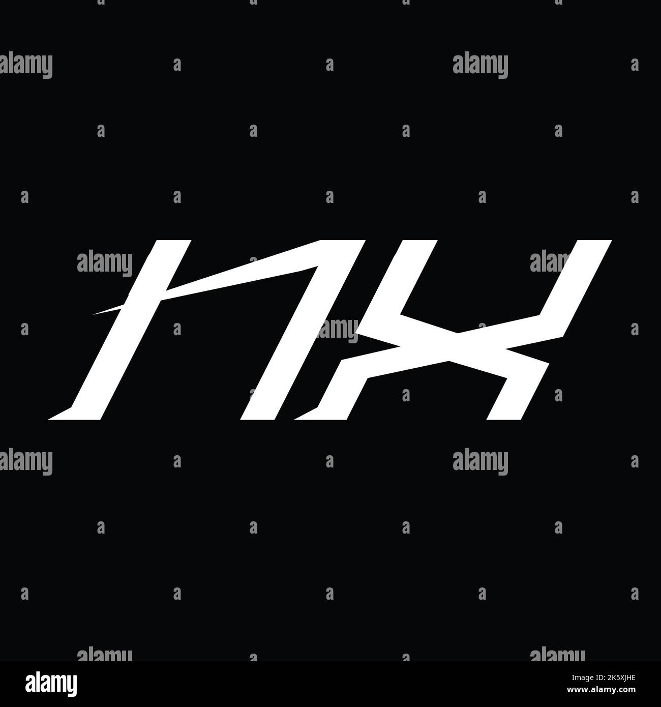 NX Logo monogram letter with slice style design template Stock Photo ...