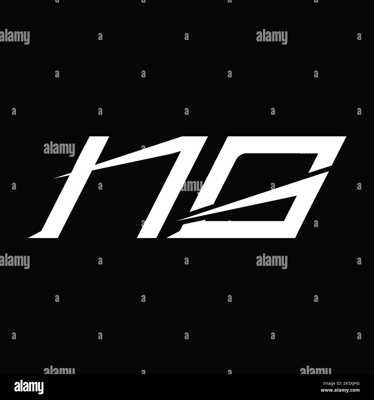 NG Logo monogram letter with slice style design template Stock Photo ...
