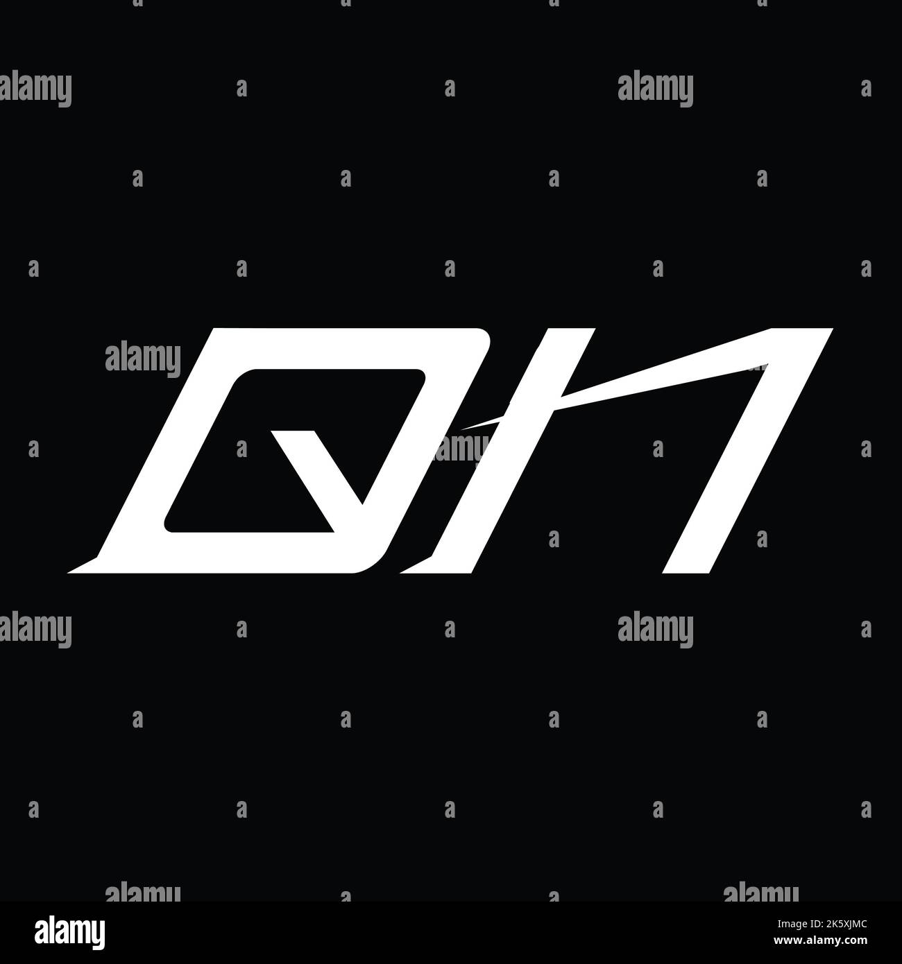 QN Logo monogram letter with slice style design template Stock Photo ...
