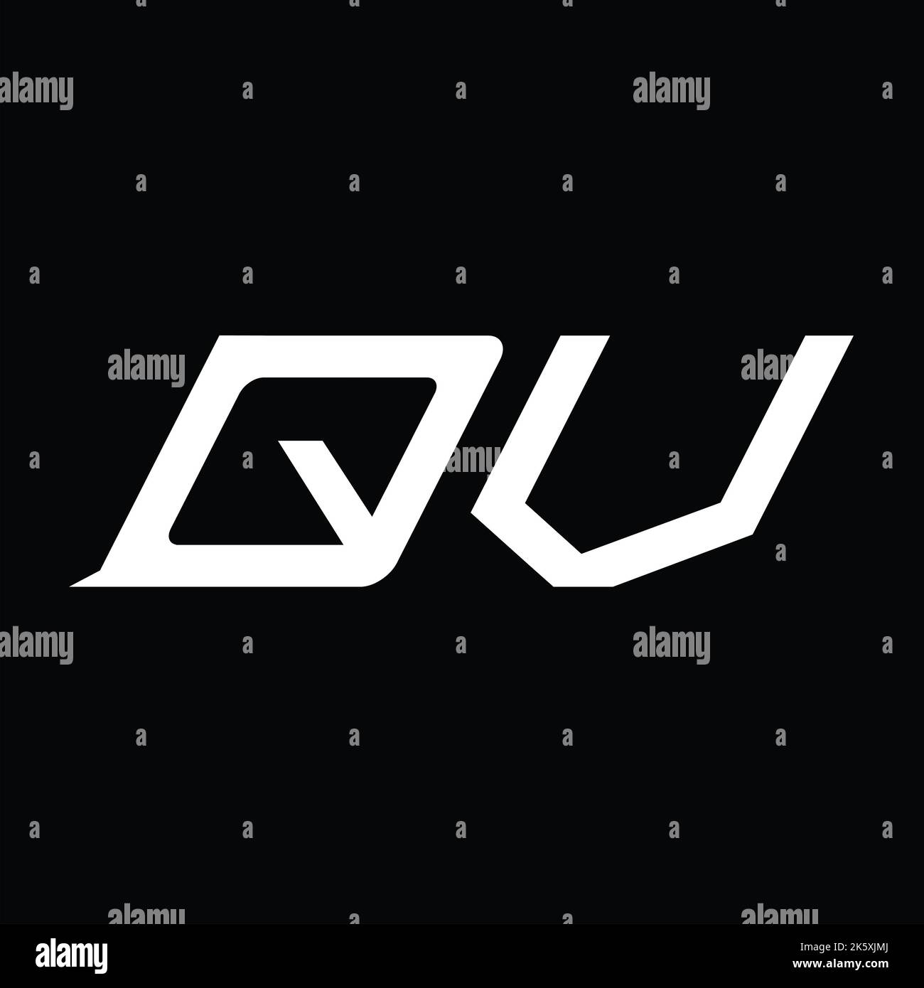 QV Logo monogram letter with slice style design template Stock Photo ...