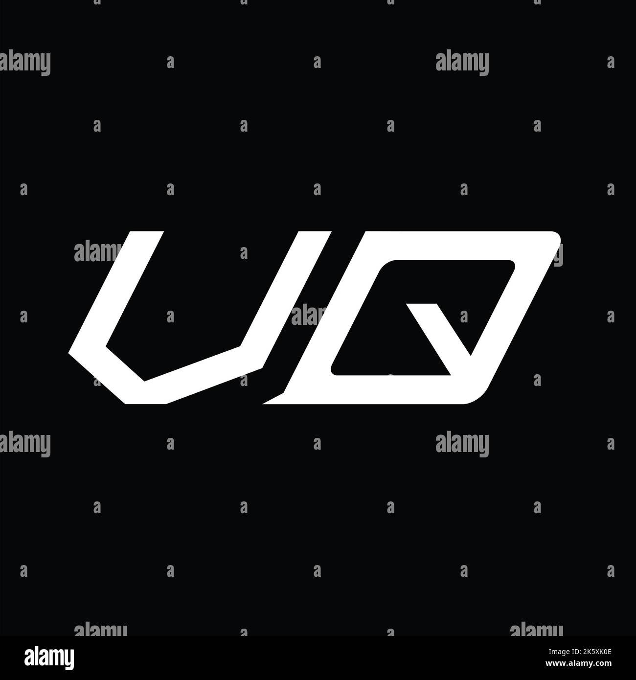 VQ Logo monogram letter with slice style design template Stock Photo ...