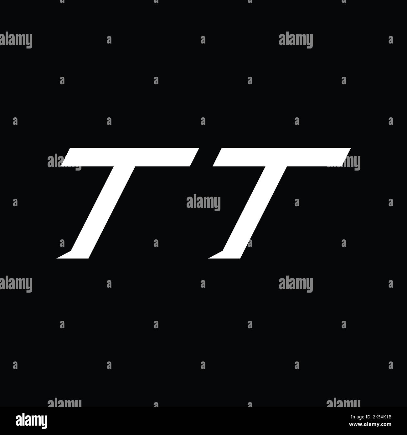 TT Logo monogram letter with slice style design template Stock Photo ...