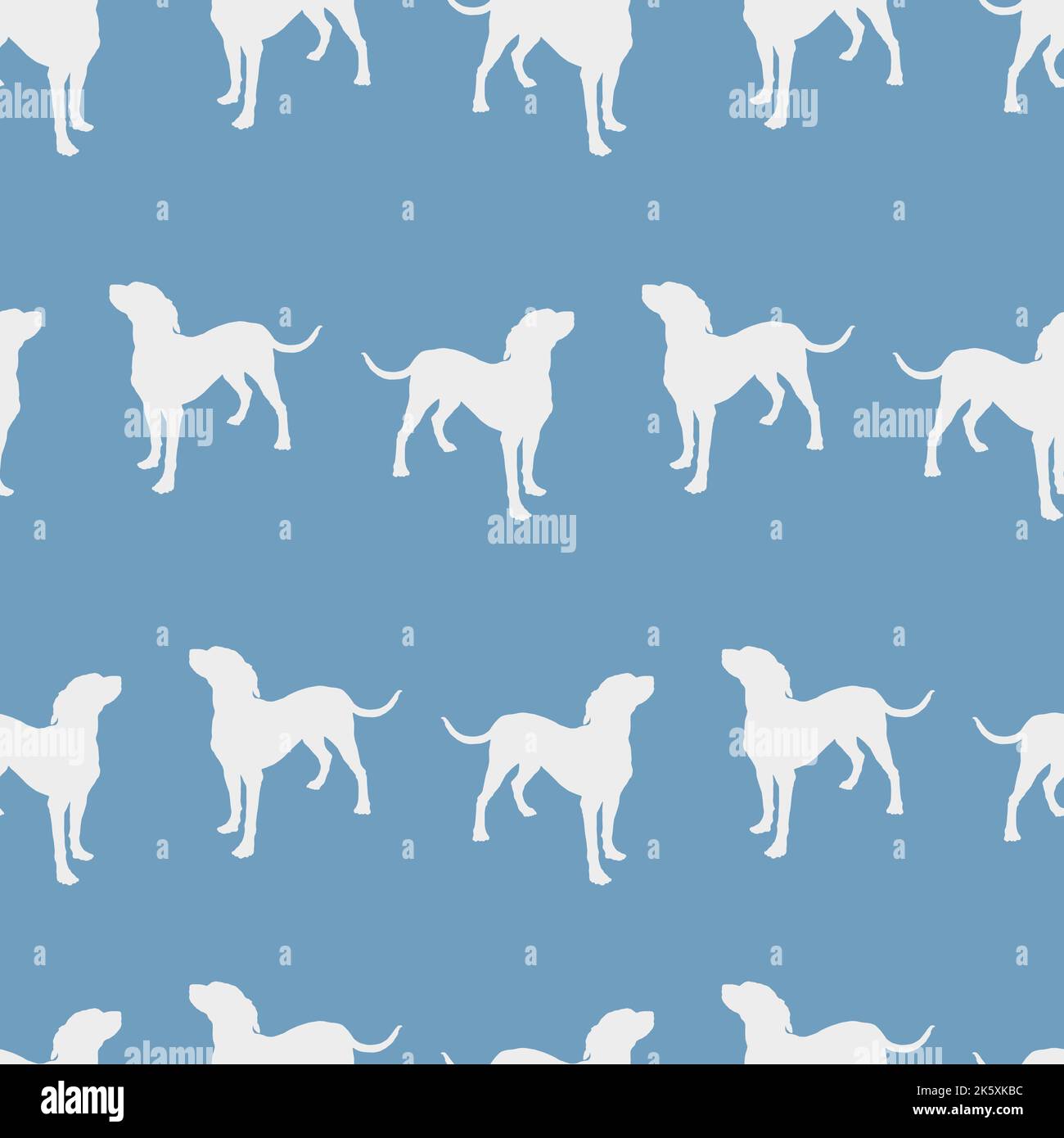 Seamless pattern. Standing dalmatian dog puppy. Dog silhouette. Endless ...