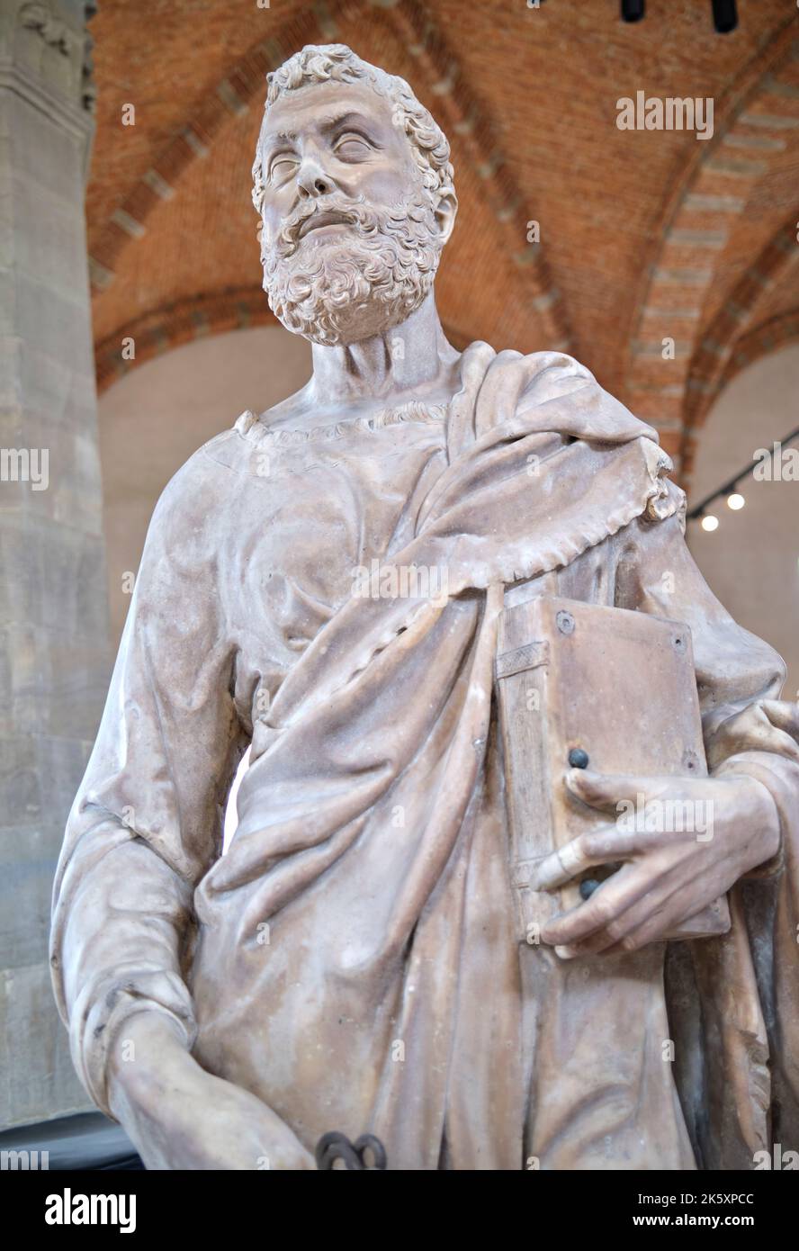 St Peter by Filippo Brunelleschi in the Museum of the Church of Orsanmichele Florence Italy Stock Photo