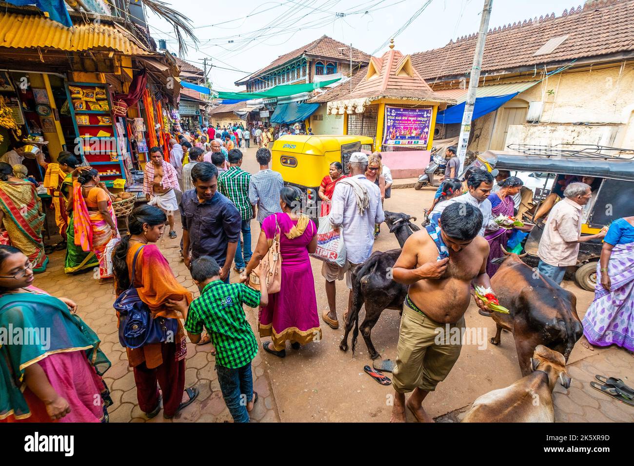 Street scenes in a small rural Indian town Stock Photo