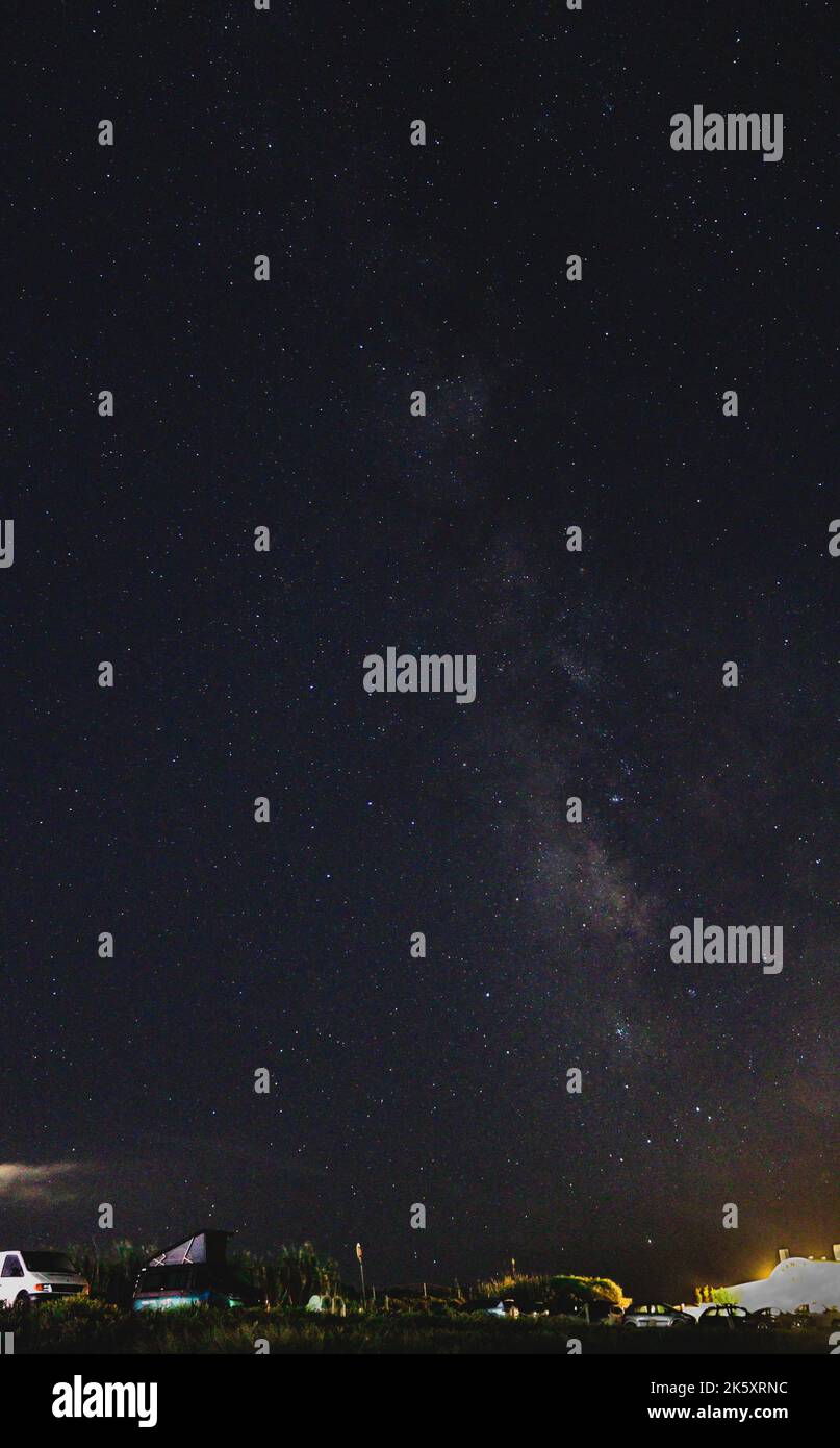 A vertical shot of a starry night sky picturing milky way Stock Photo ...