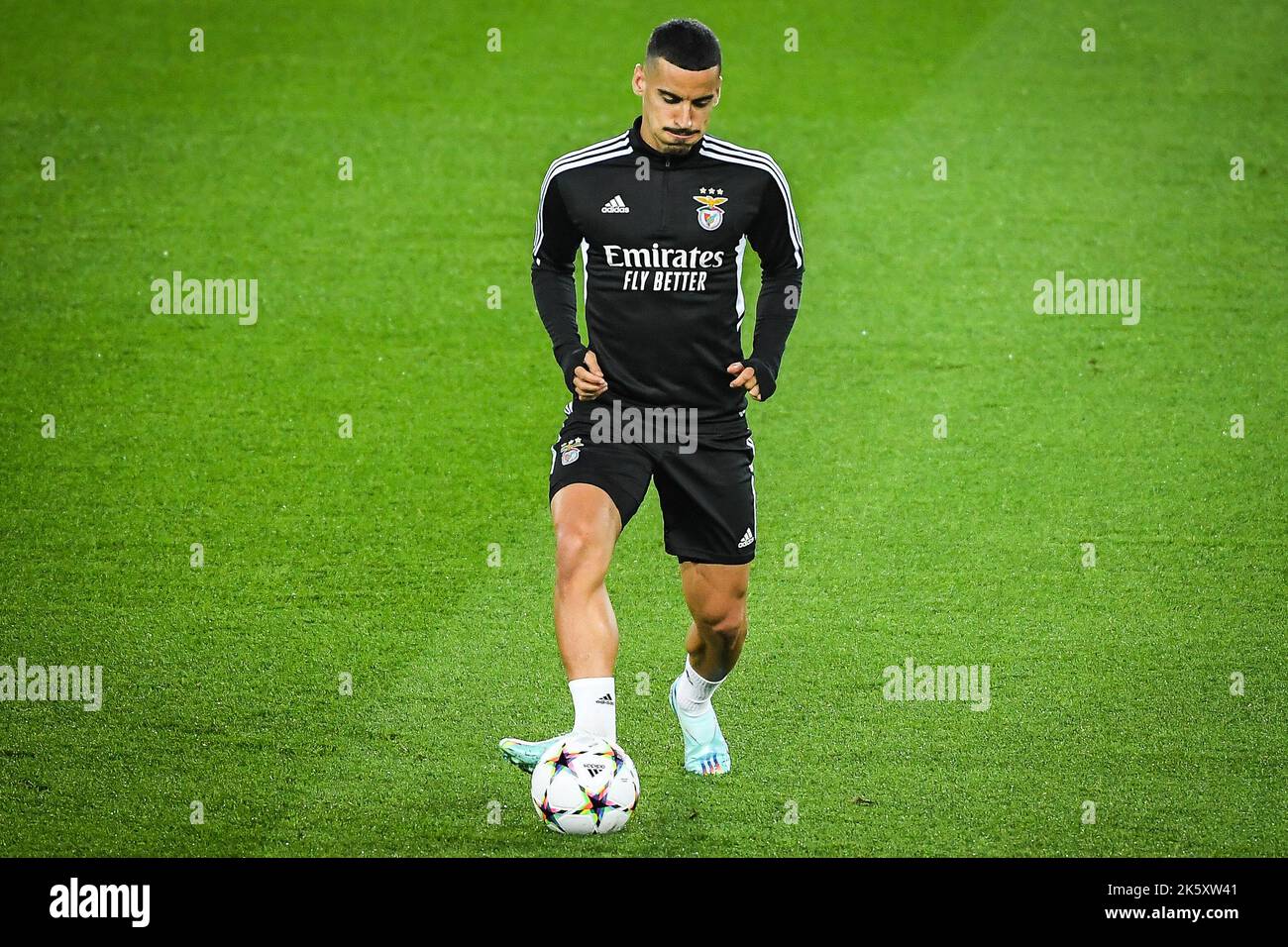 Paris, France - October 10, 2022, Francisco LEONEL LIMA SILVA MACHADO (Chiquinho) of Benfica during the training session ahead of the UEFA Champions League, Goup H football match between Paris Saint-Germain and SL Benfica on October 10, 2022 at Parc des Princes stadium in Paris, France - Photo Matthieu Mirville / DPPI Stock Photo