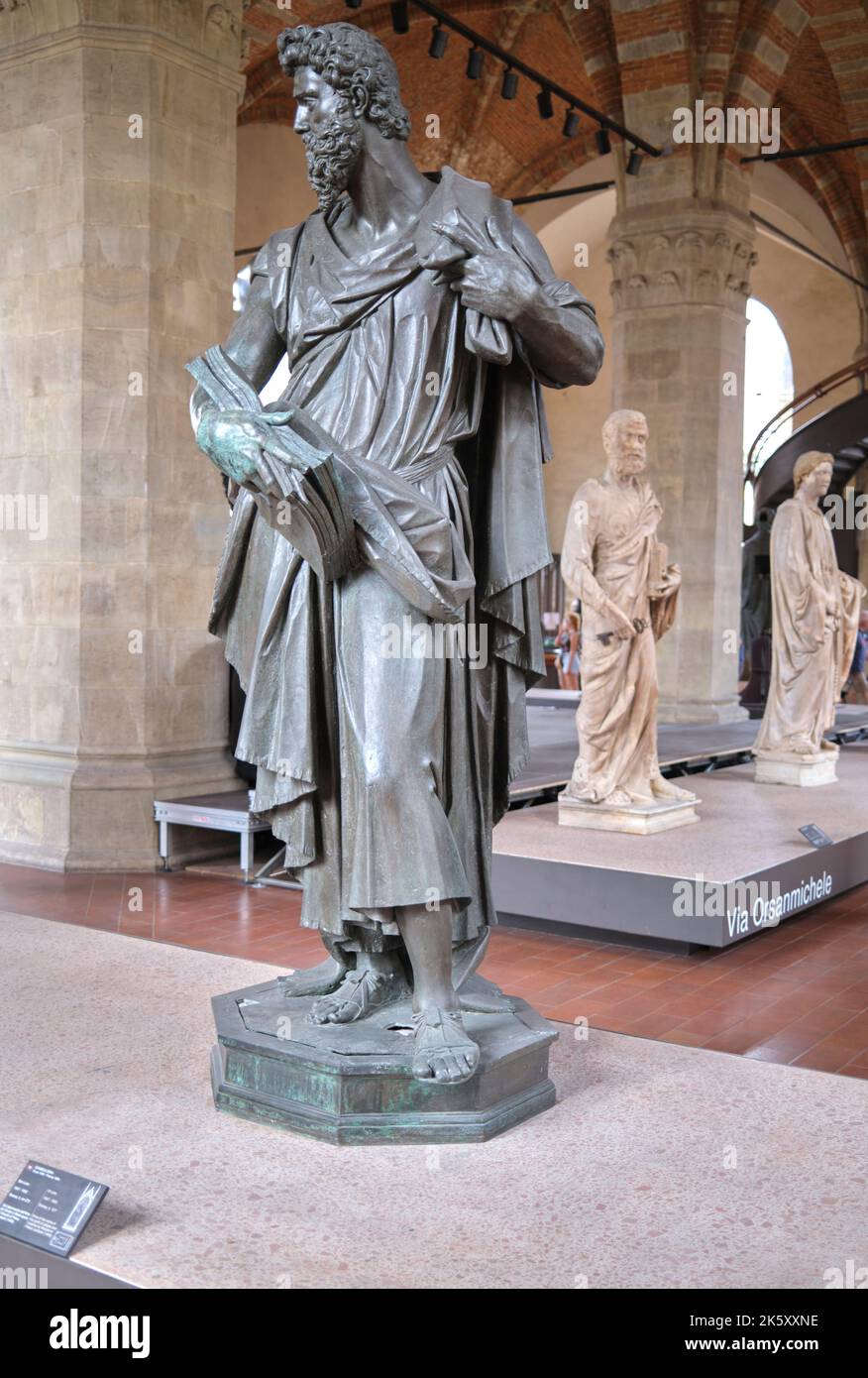 St Mark or San Marco by Donatello in the Museum of the Church of Orsanmichele Florence Italy Stock Photo