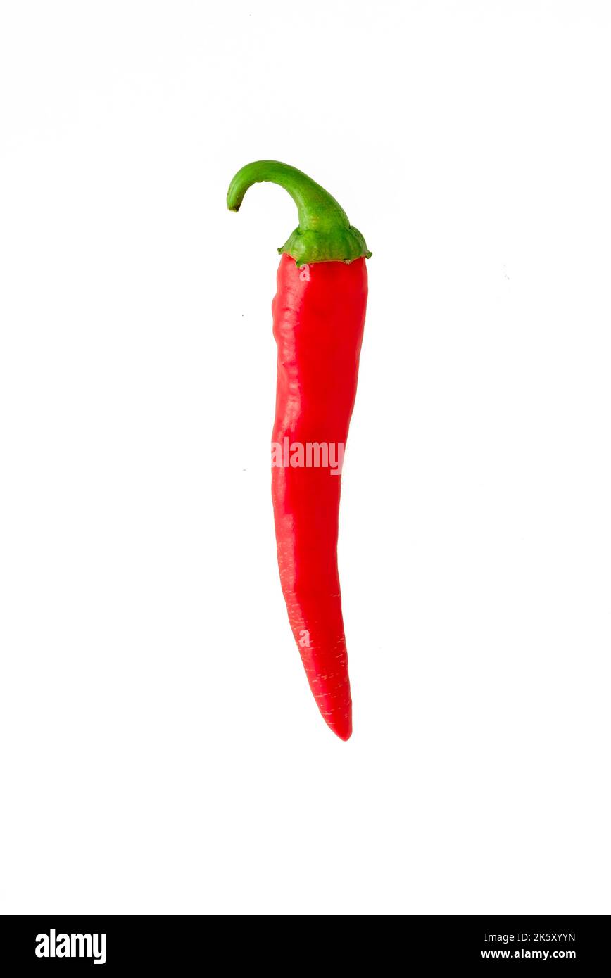 Red chilli peppers isolated on a white background Stock Photo - Alamy