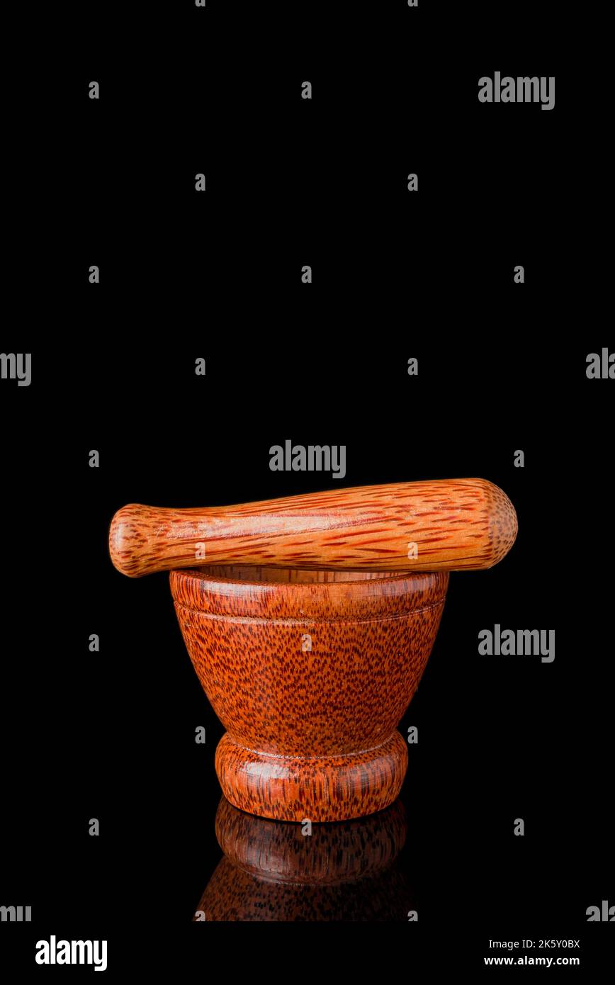 Sea salt and ground black pepper in mortar pestle Stock Photo Alamy