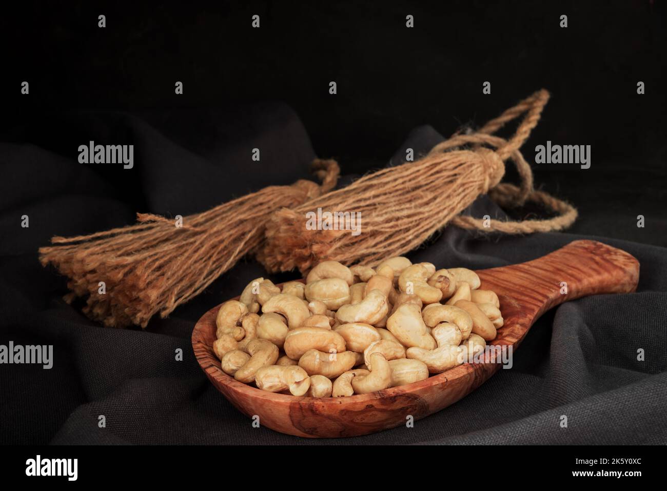 Organic Cashew nuts healthy protein nutrition super food Stock Photo