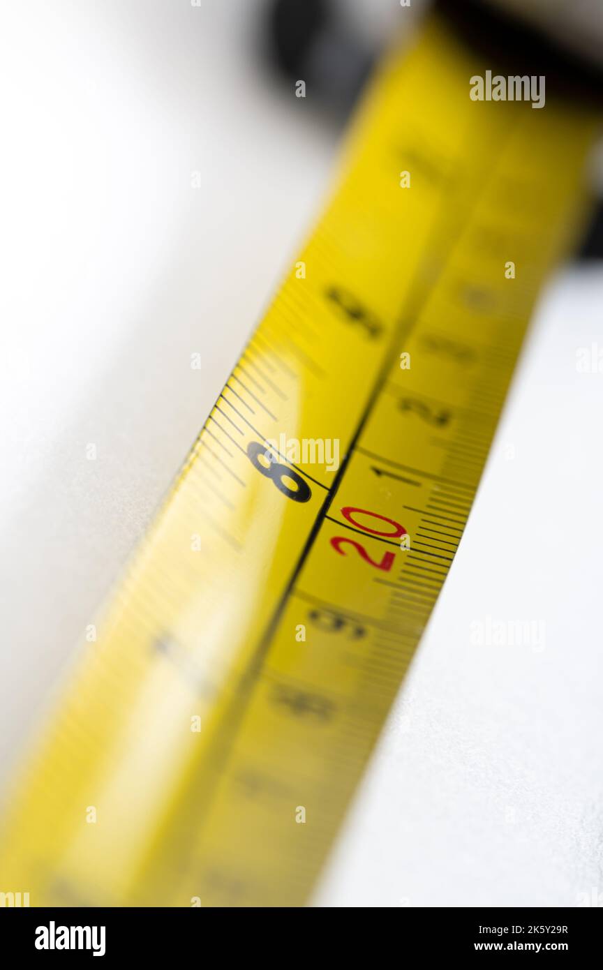 Flexible Tape Measure Showing Inches Centimetres Stock Photo 2344969835