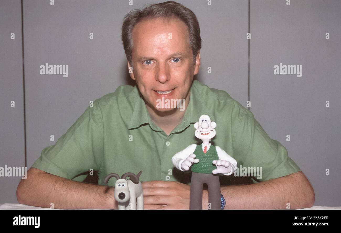 Retro celebrity portraits Nick Park, circa 2005. For Editorial Use