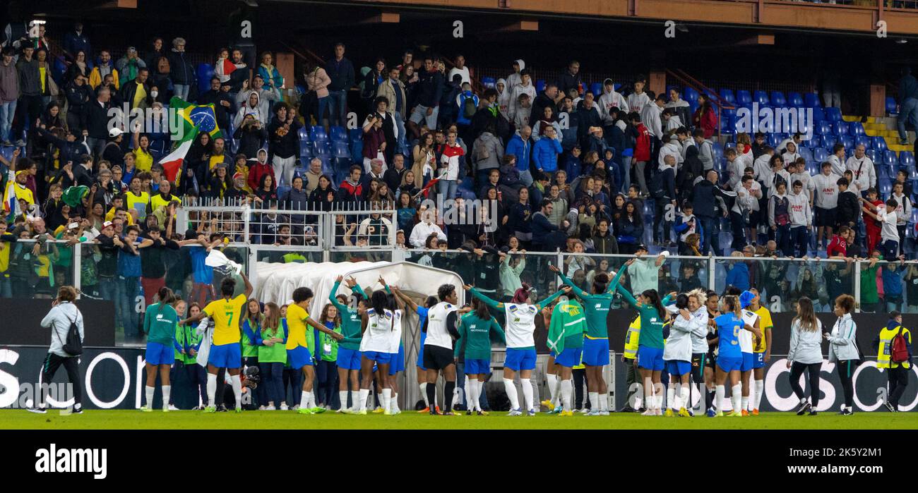 Luigi Ferraris Stadium Genova Italy October 10 2022 Brazil Celebrates The Victory During 4457