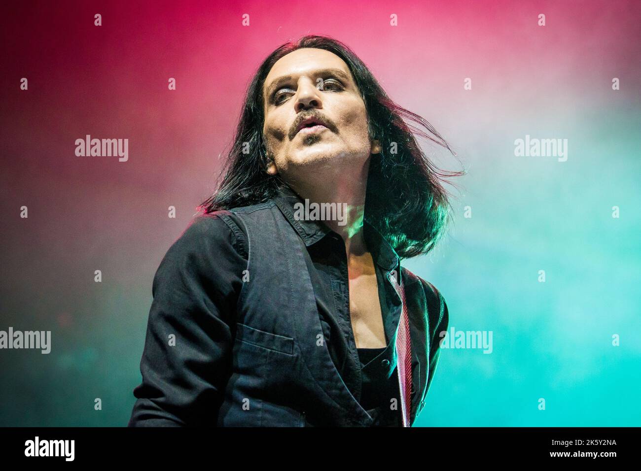 Brian Molko Of Rock Band Placebo Performing Live On Stage On 10 October 