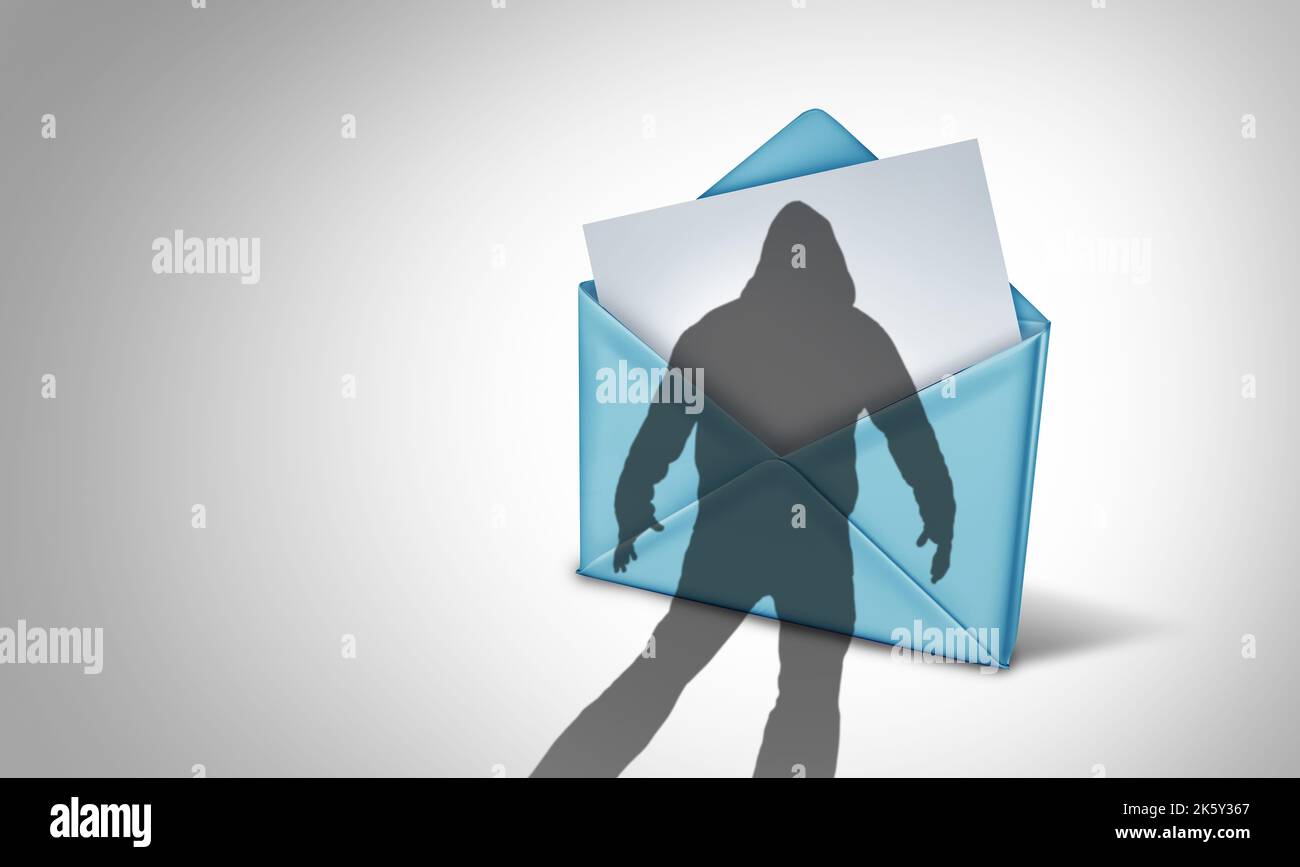 Mail Theft and package thief concept as a criminal stealing packages